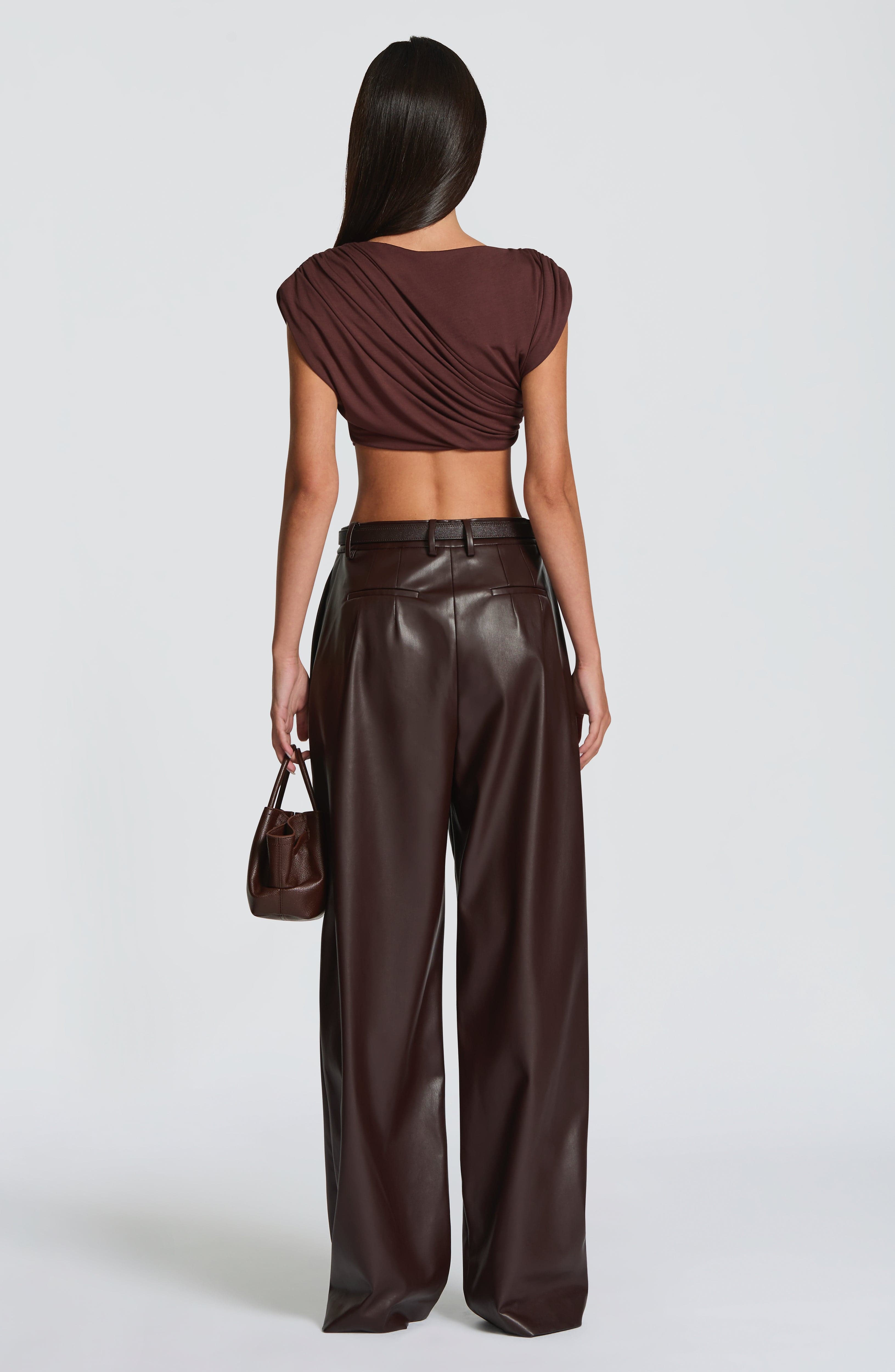 Glenda Pants - Plum Brown - Image 9