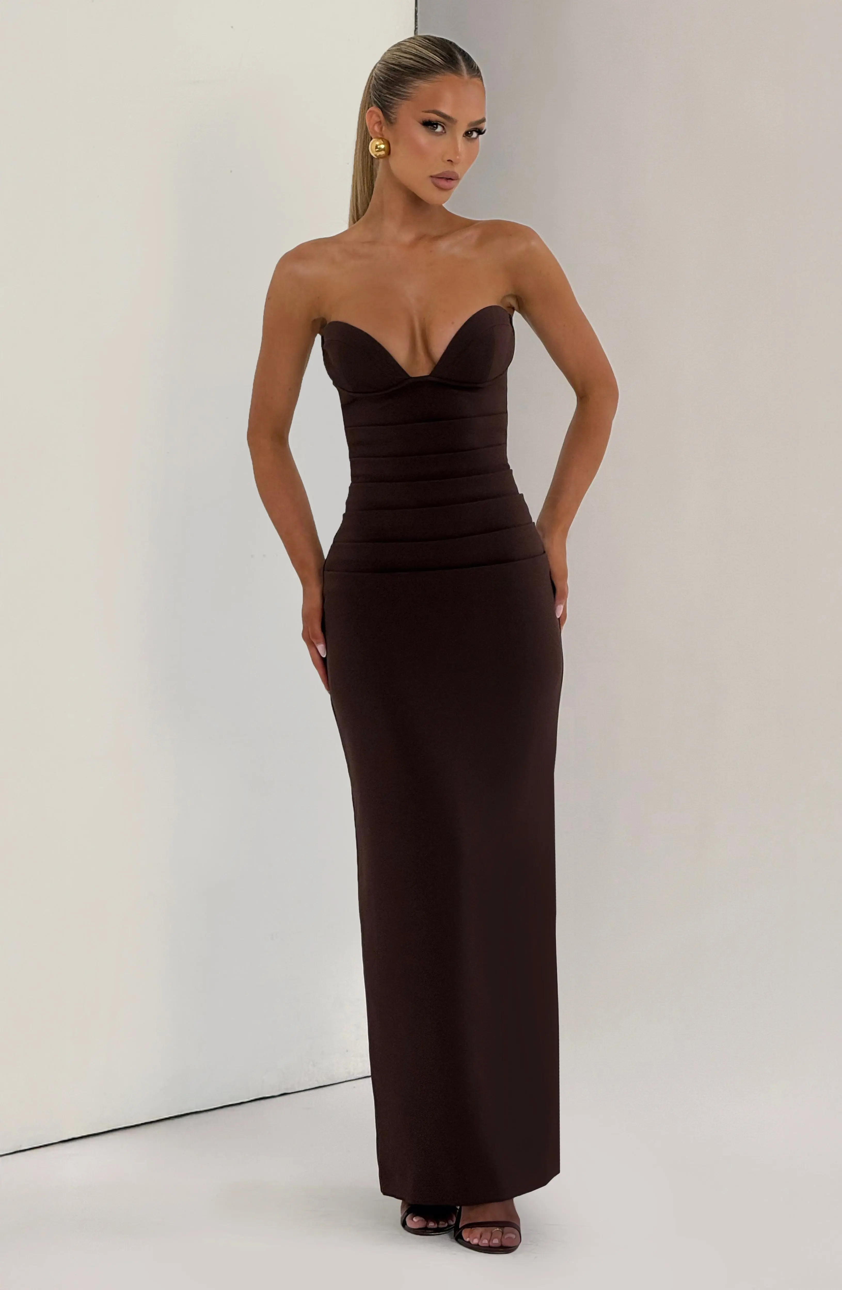Lindsey Maxi Dress - Plum Brown - Image 12
