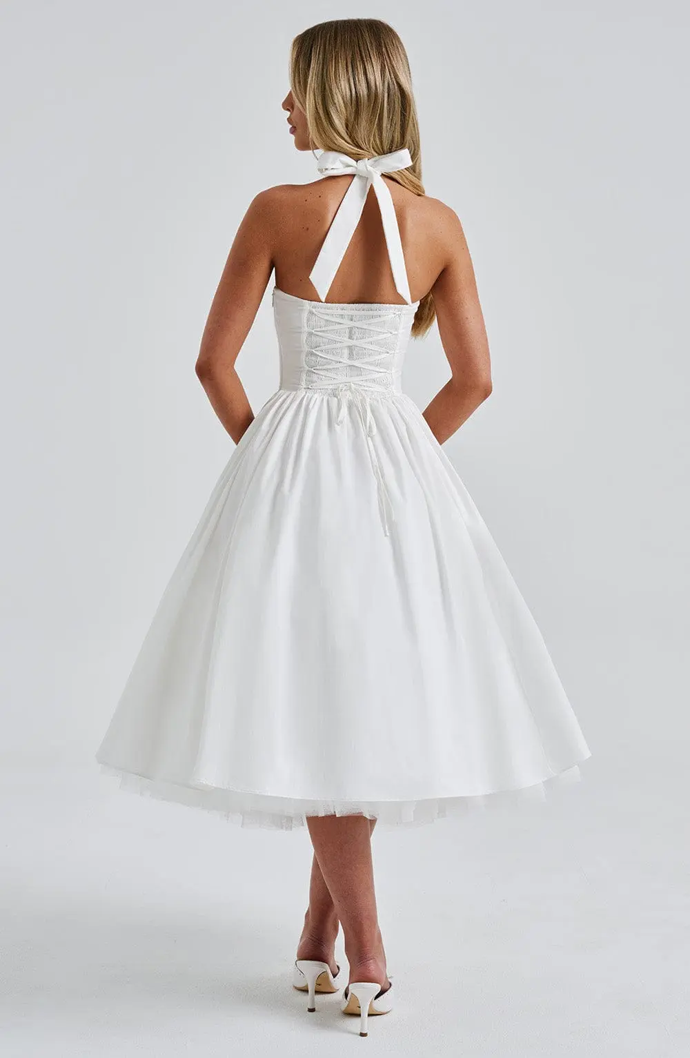 Cressida Midi Dress - Ivory - Image 11