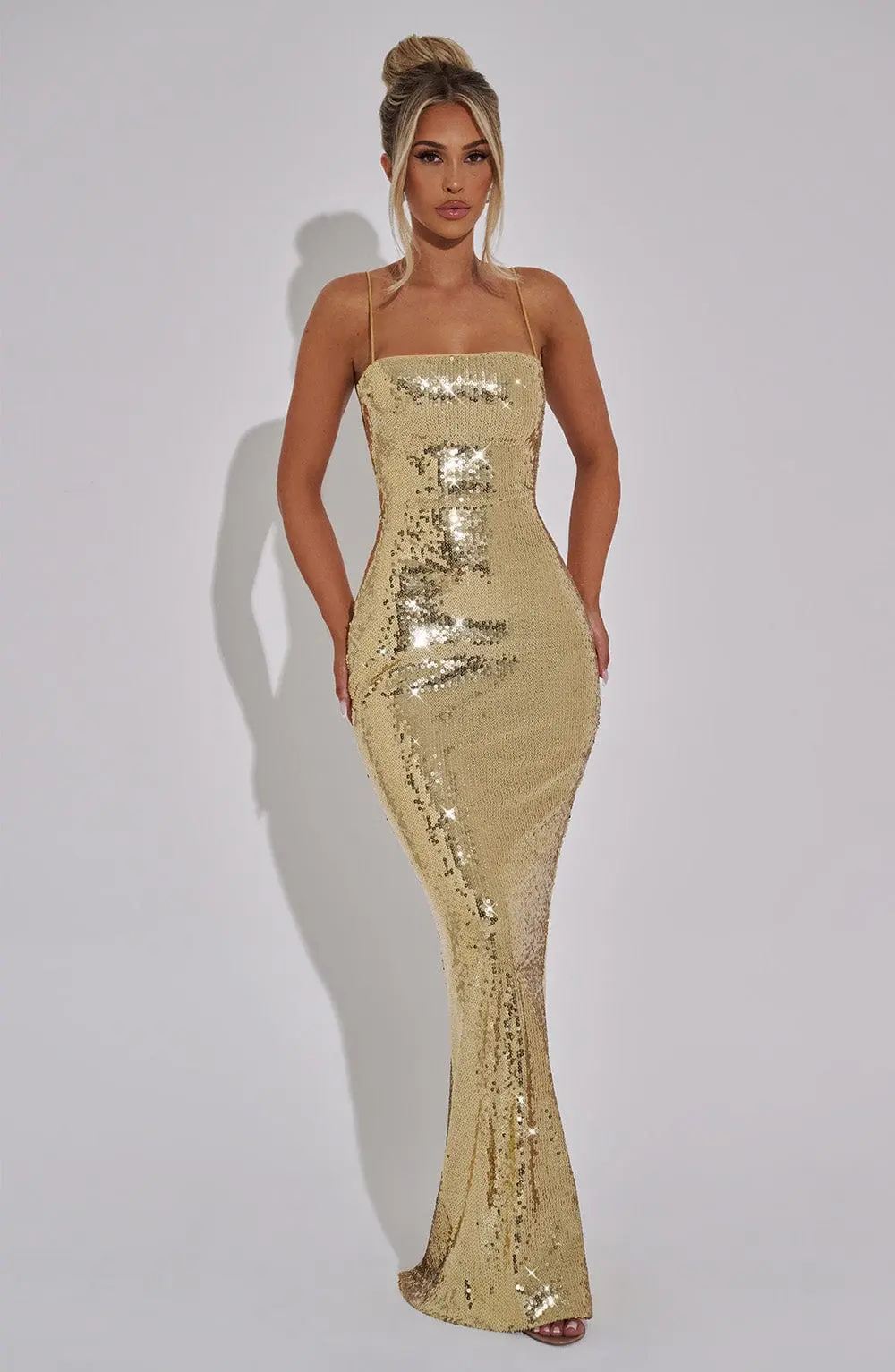 Atari Maxi Dress - Gold - Image 6