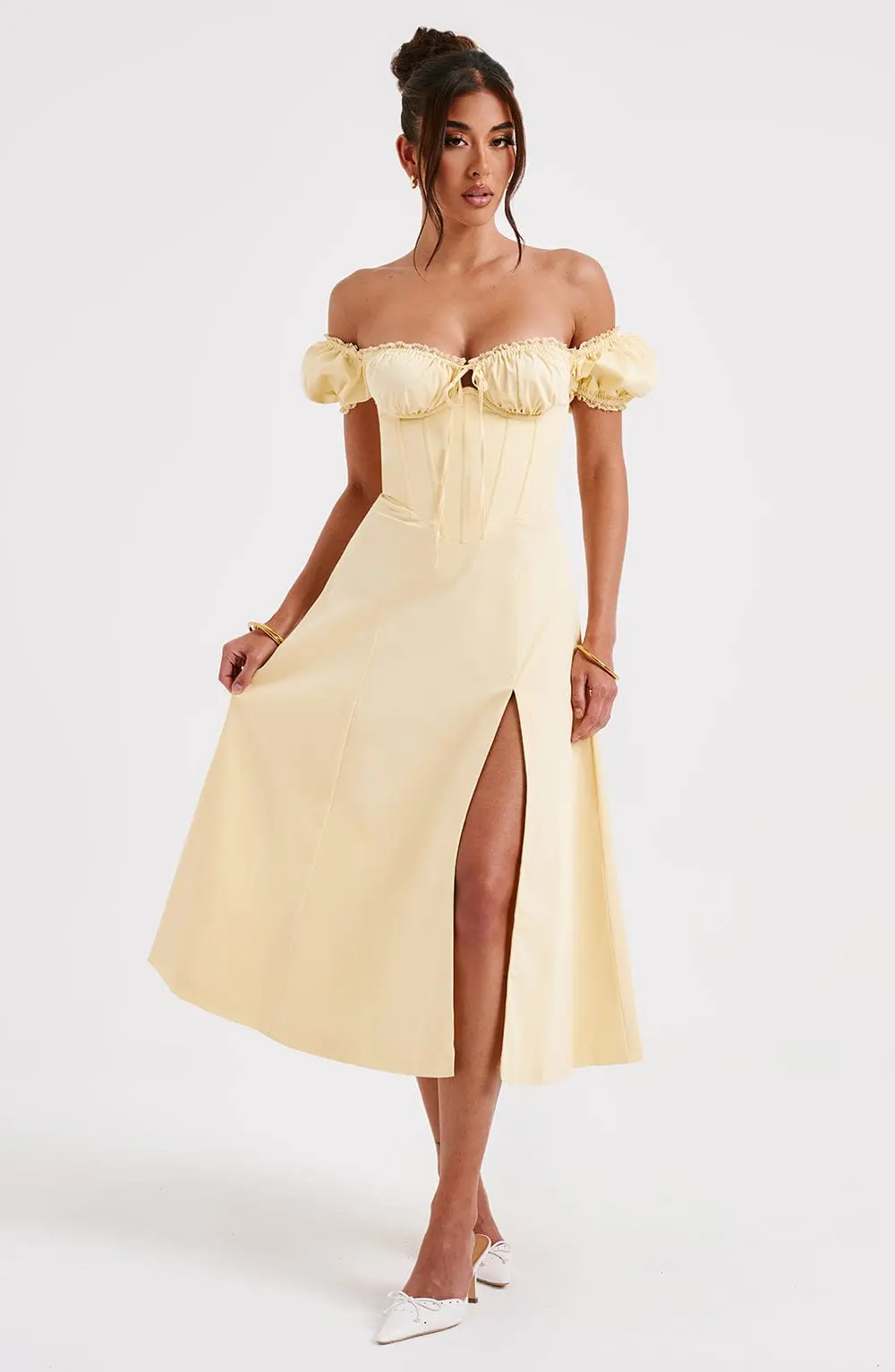 Courtney Midi Dress - Lemon - Image 12