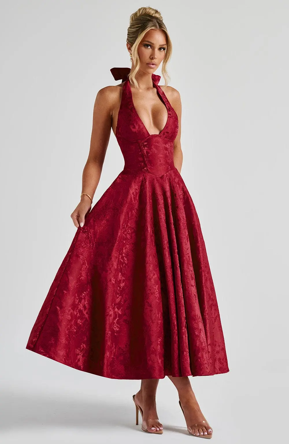 Effie Midi Dress - Red - Image 7