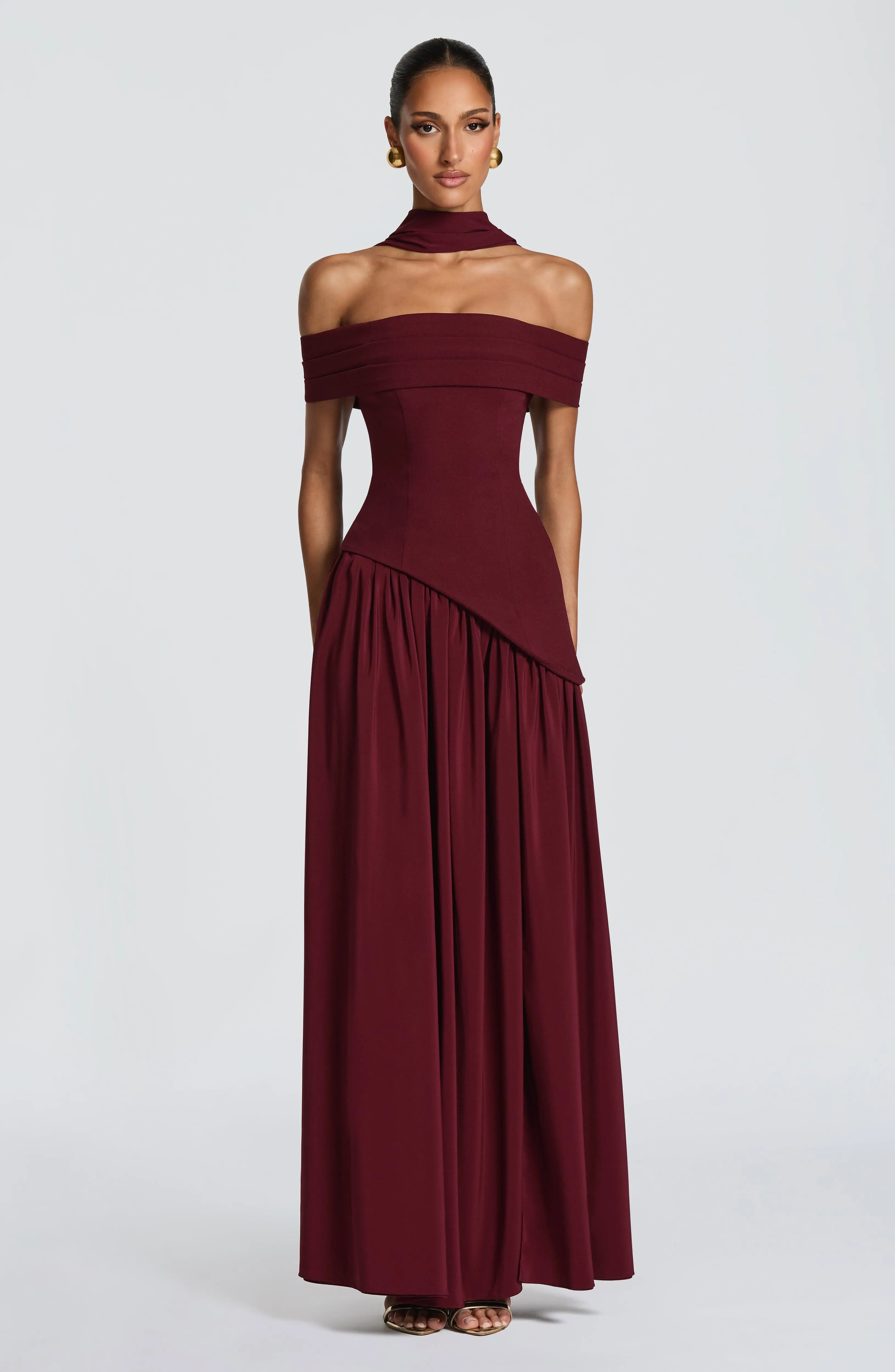 Delilah Maxi Dress - Cherry Lacquer - Image 5