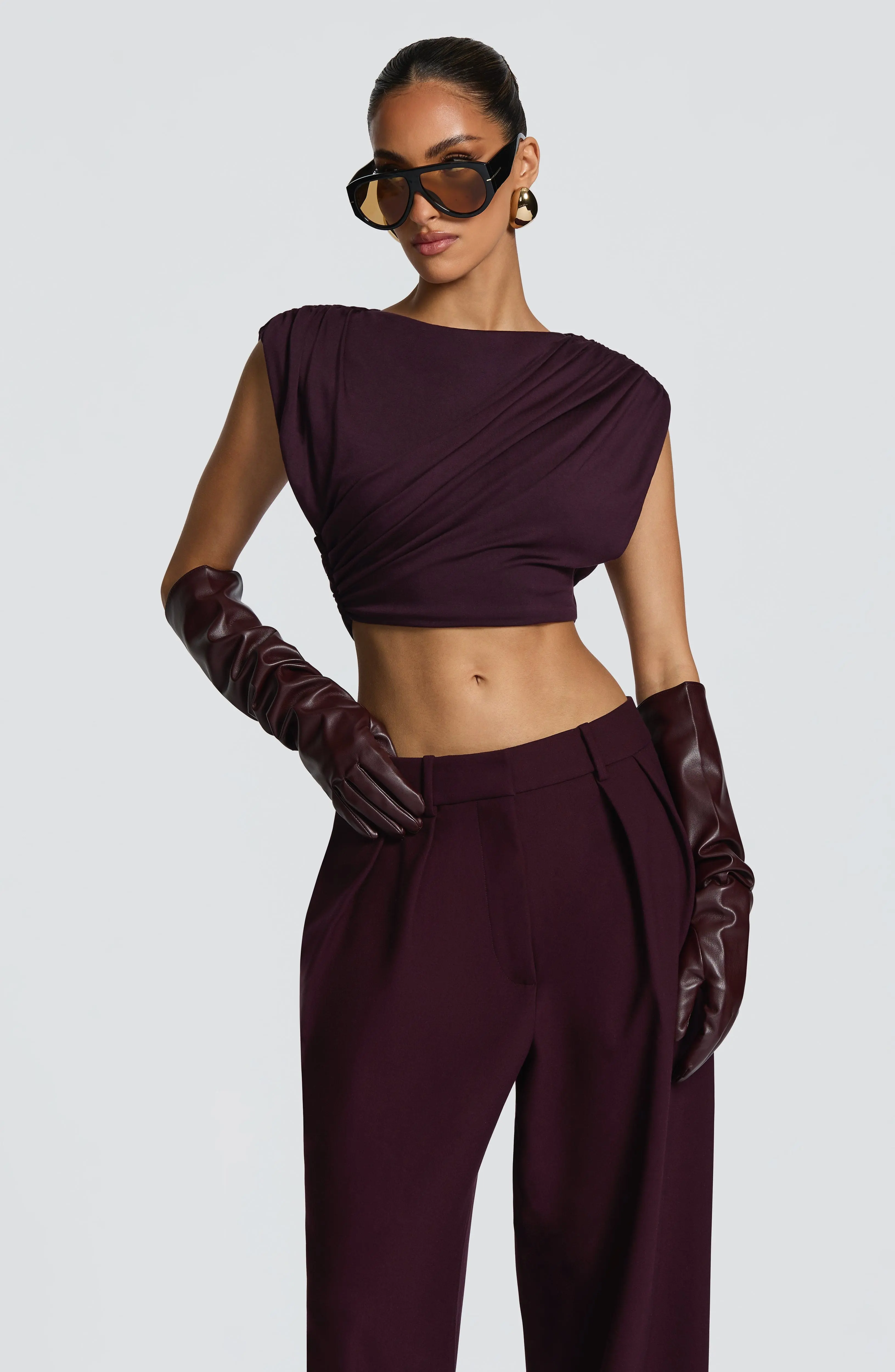 Frankie Gloves - Plum - Image 8
