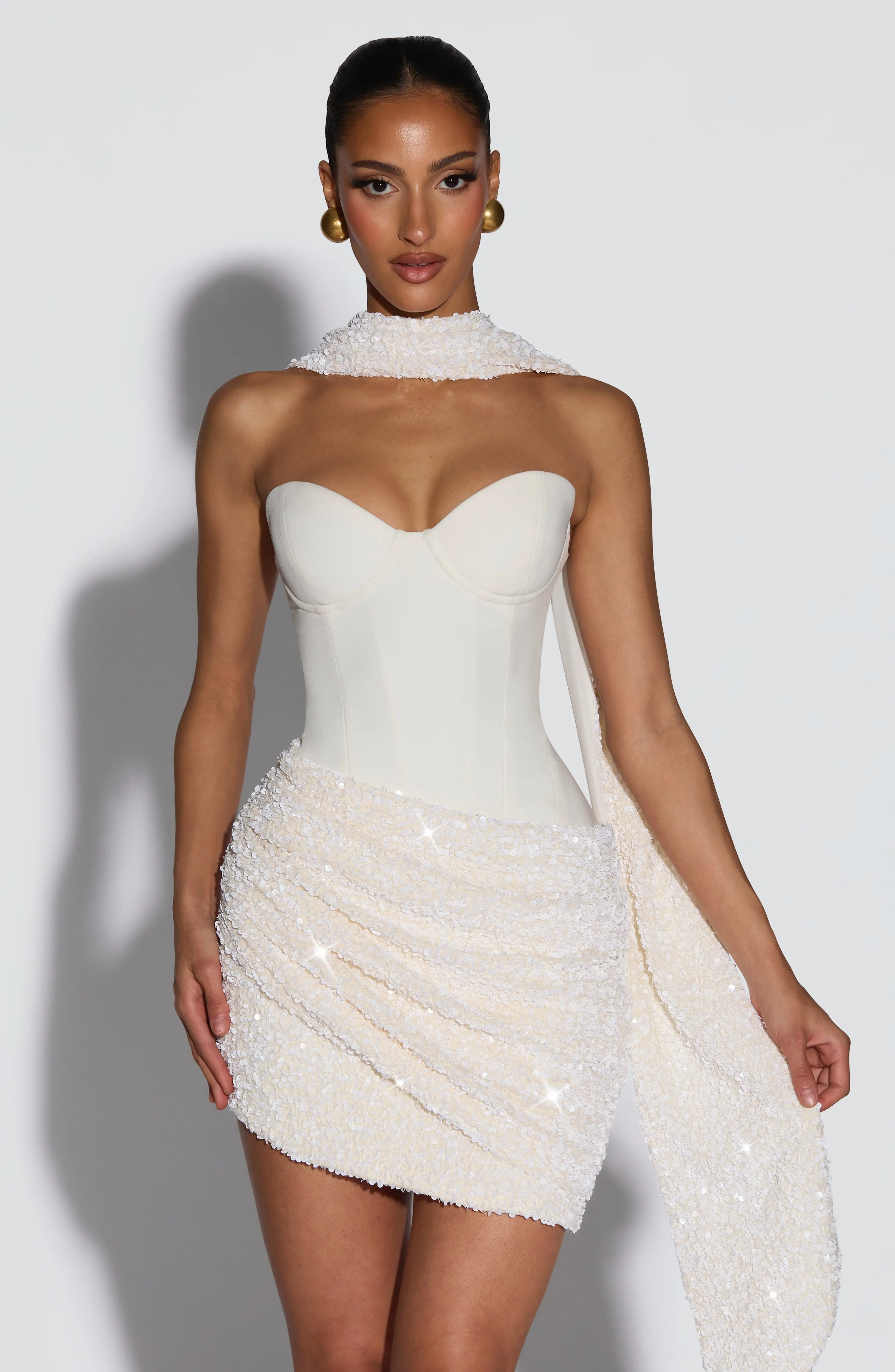 Denise Mini Dress - Ivory - Image 5