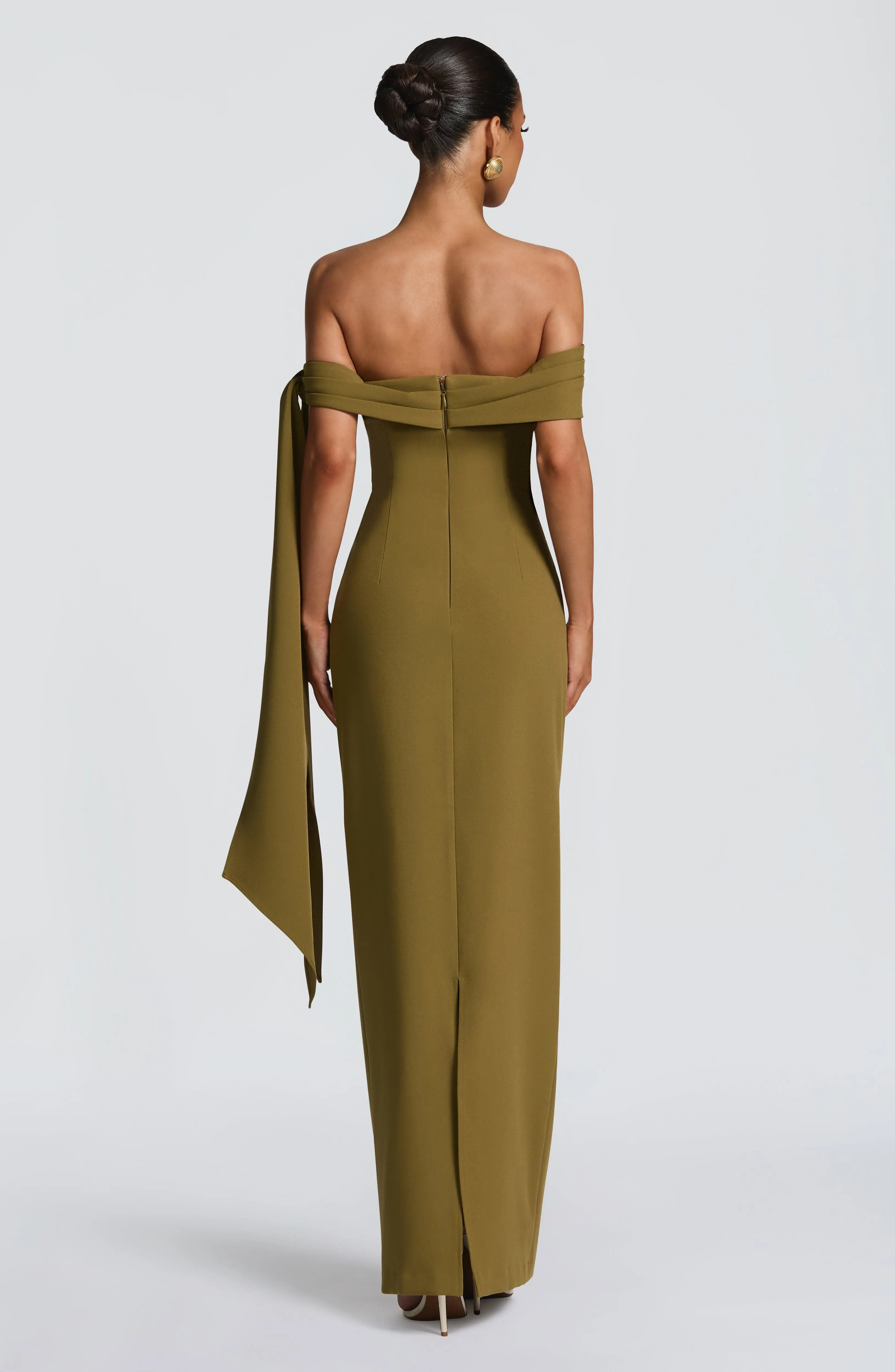 Addie Maxi Dress - Deep Olive - Image 2