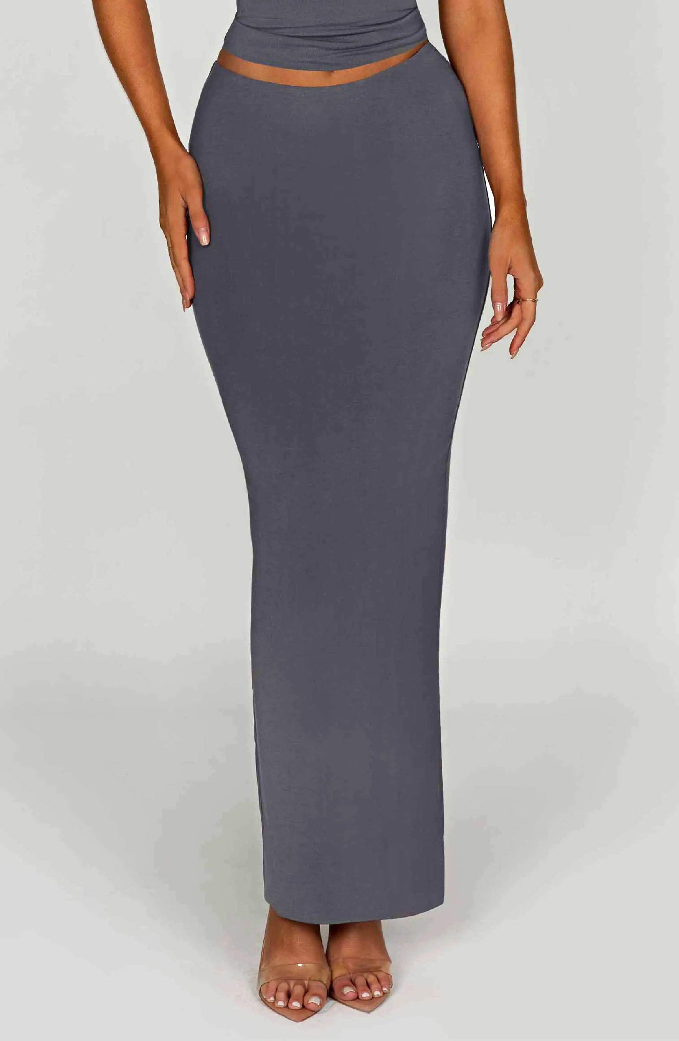 Yazmin Maxi Skirt - Charcoal - Image 6