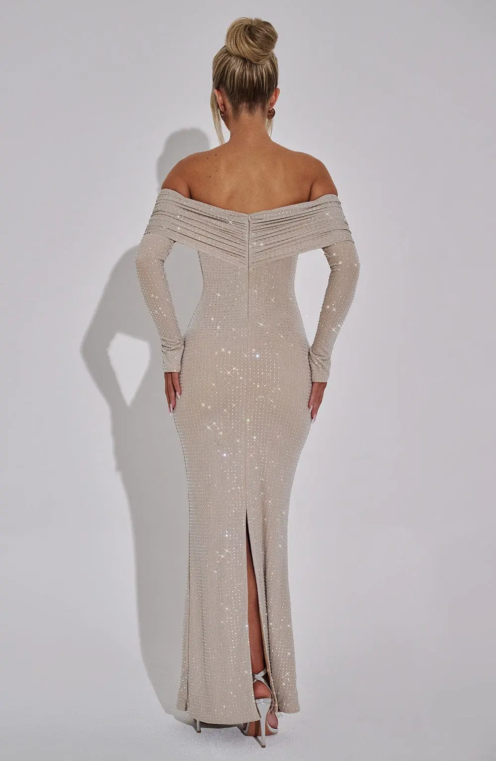 Cyprus Maxi Dress - Nude - Image 11