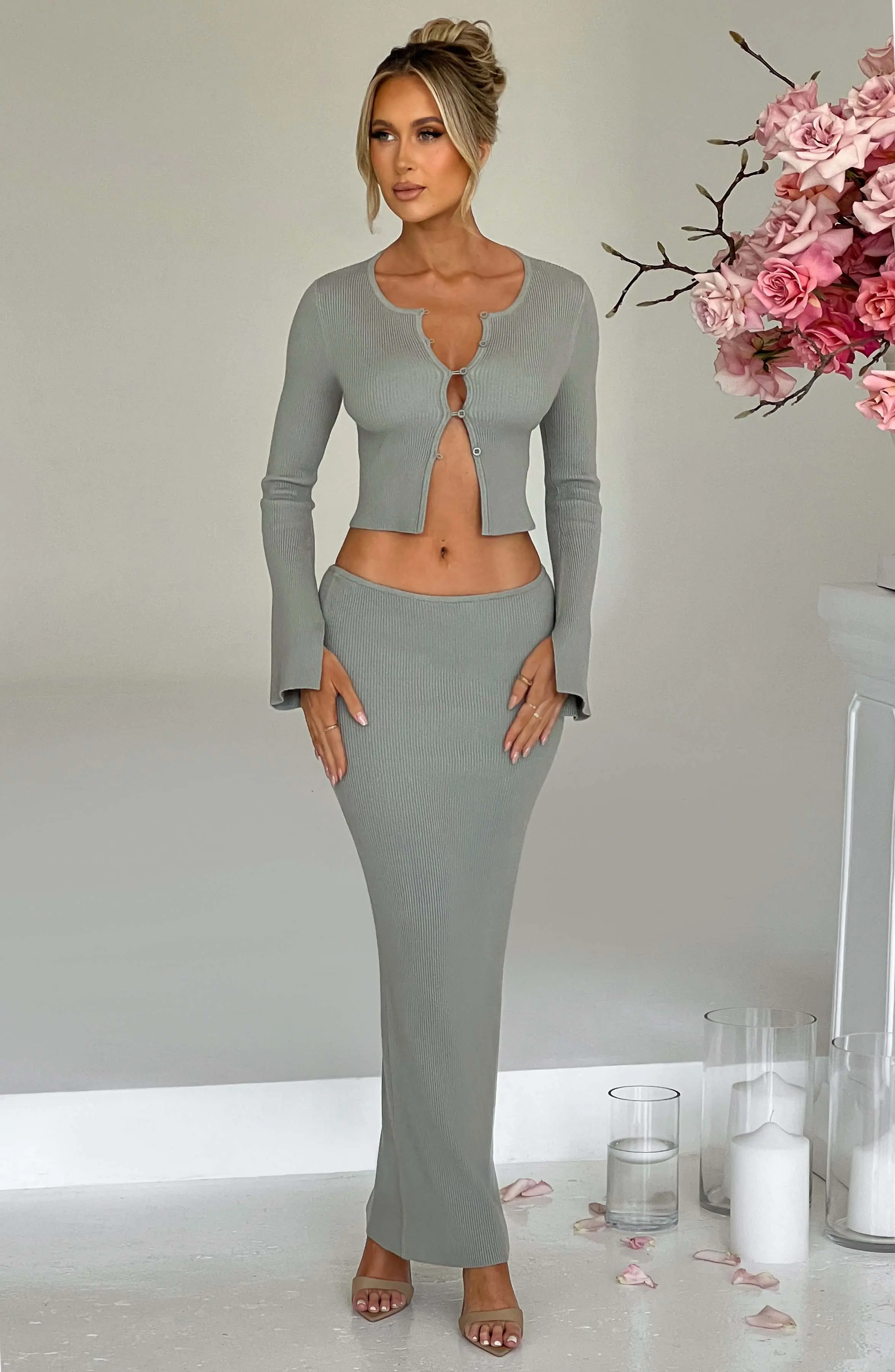 Elia Maxi Skirt - Khaki