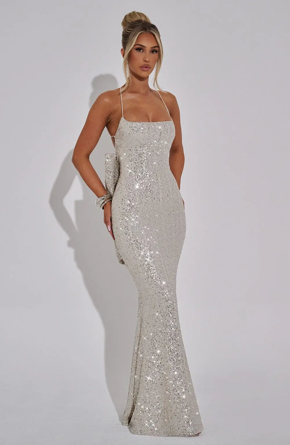 Meridith Maxi Dress - Champagne - Image 8