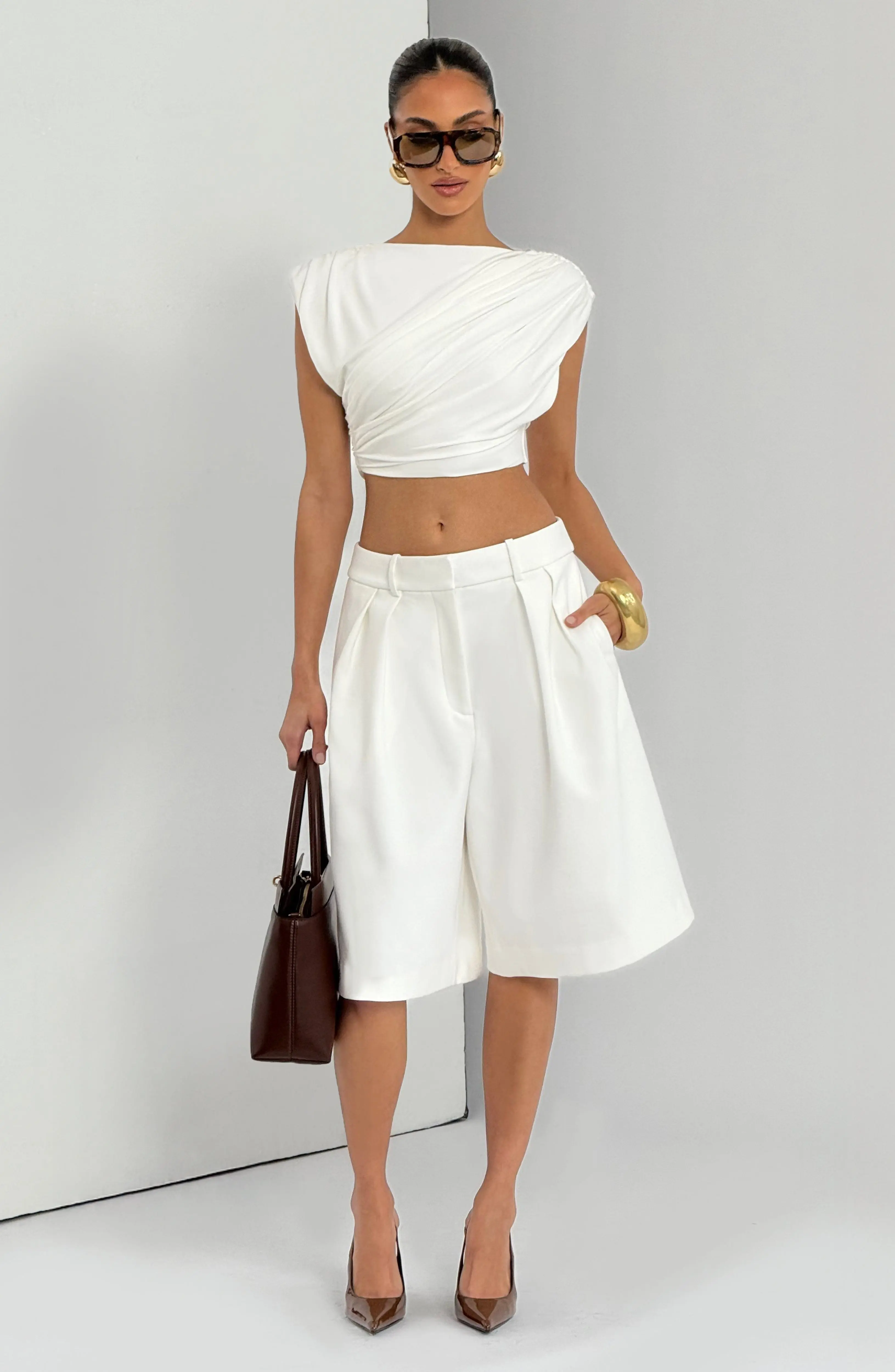 Ausra Bermuda Shorts - Ivory - Image 7