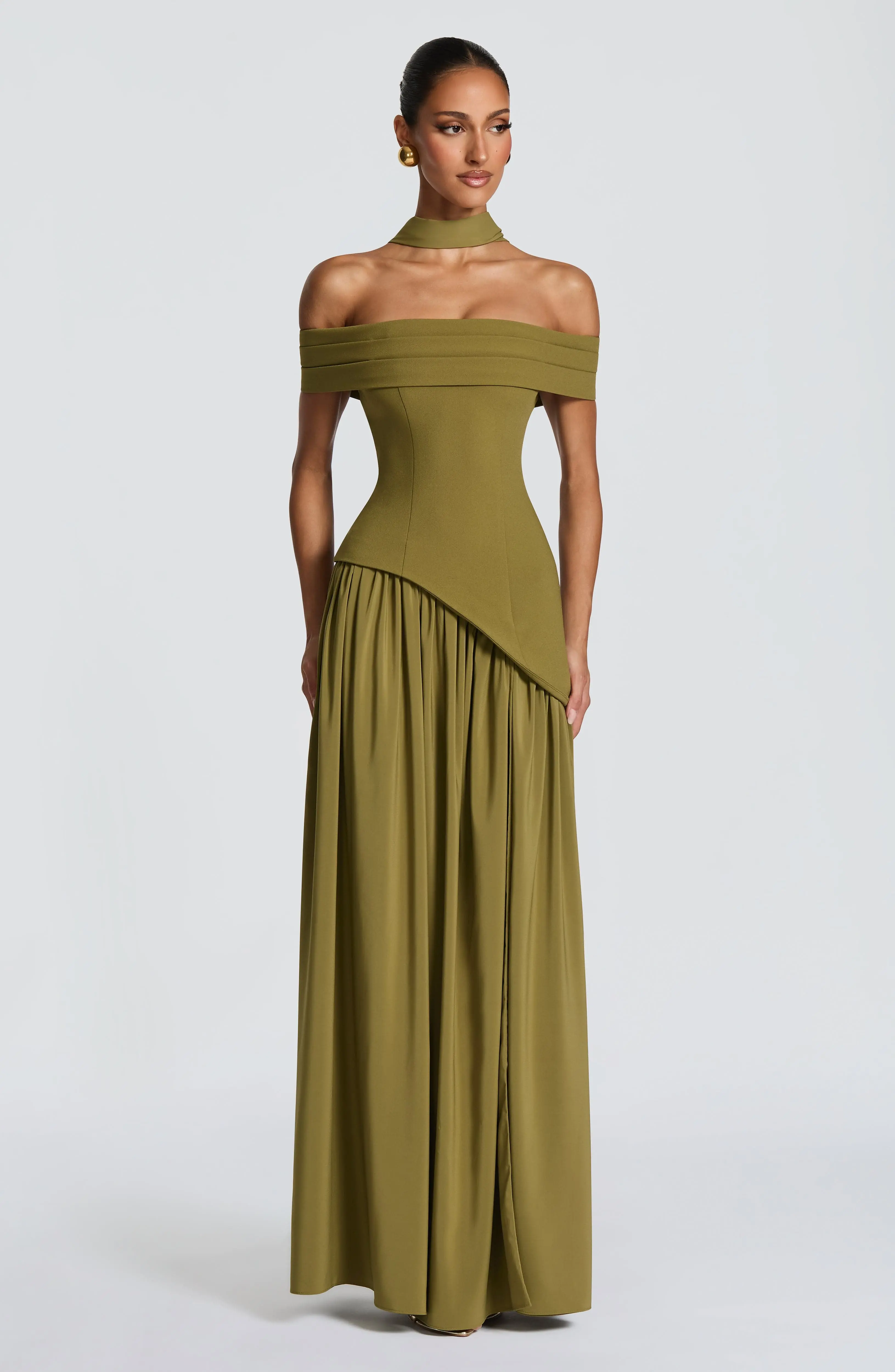 Delilah Maxi Dress - Deep Olive - Image 3