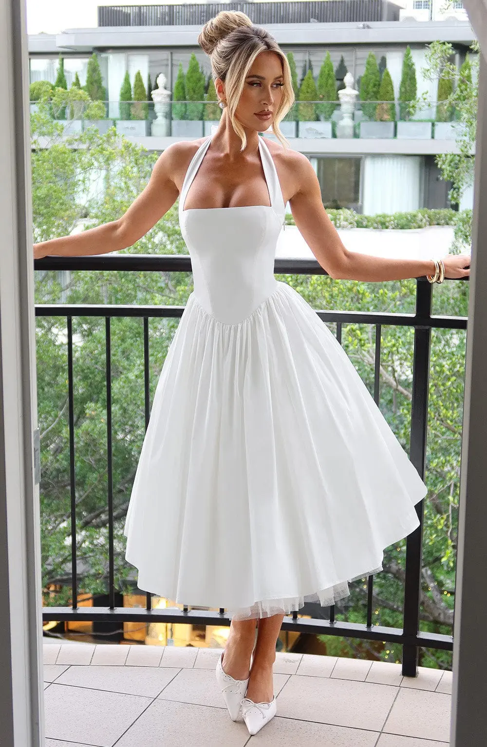 Cressida Midi Dress - Ivory - Image 3