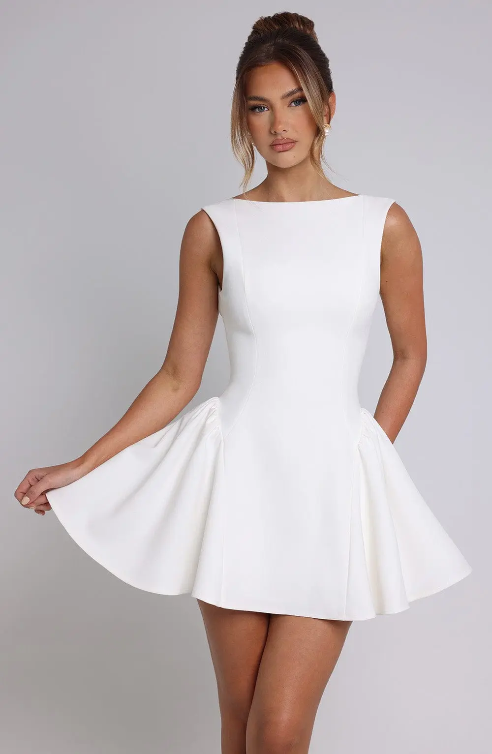 Yalina Mini Dress - Ivory - Image 15