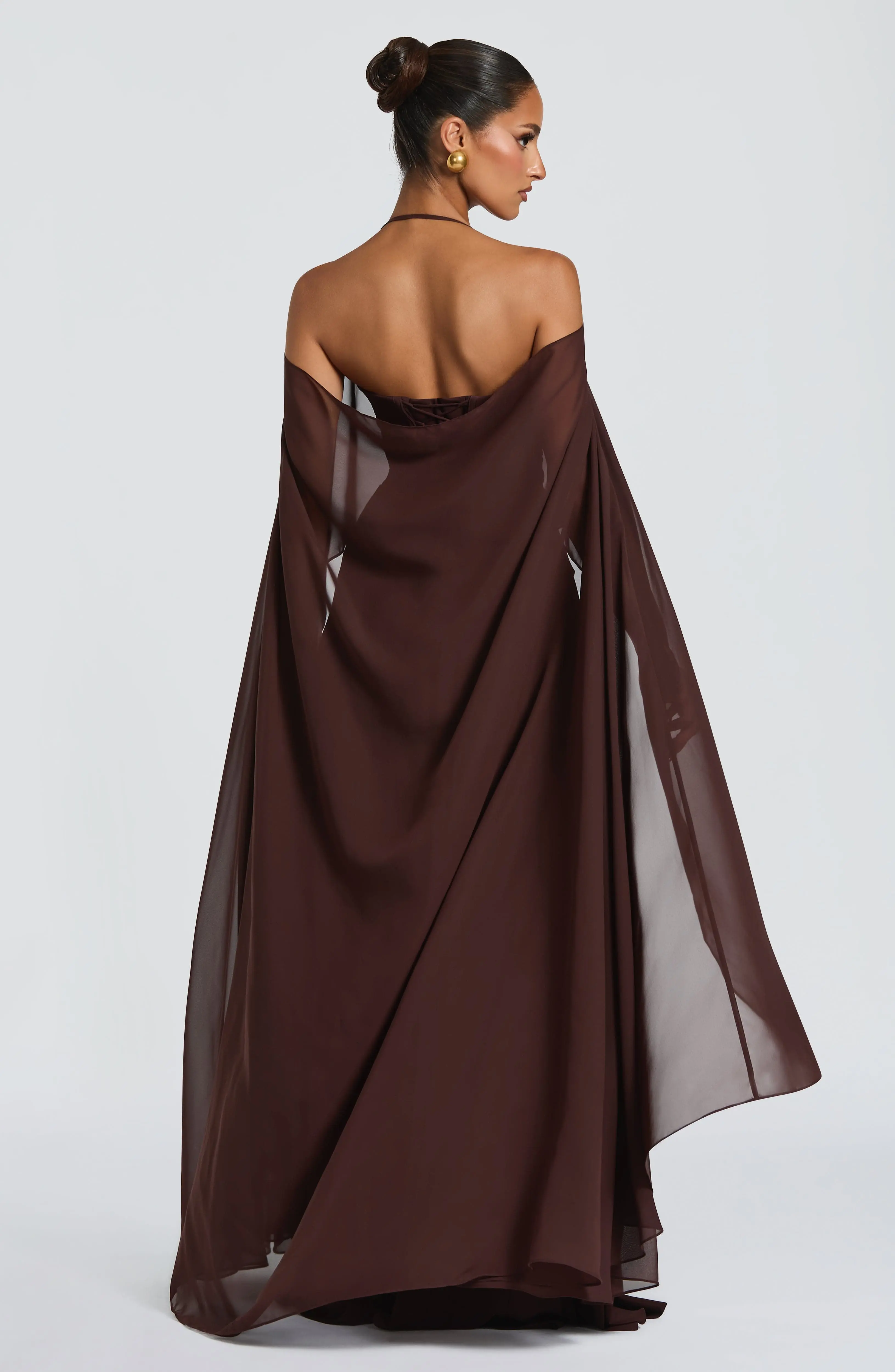 Romy Cape - Plum Brown - Image 5