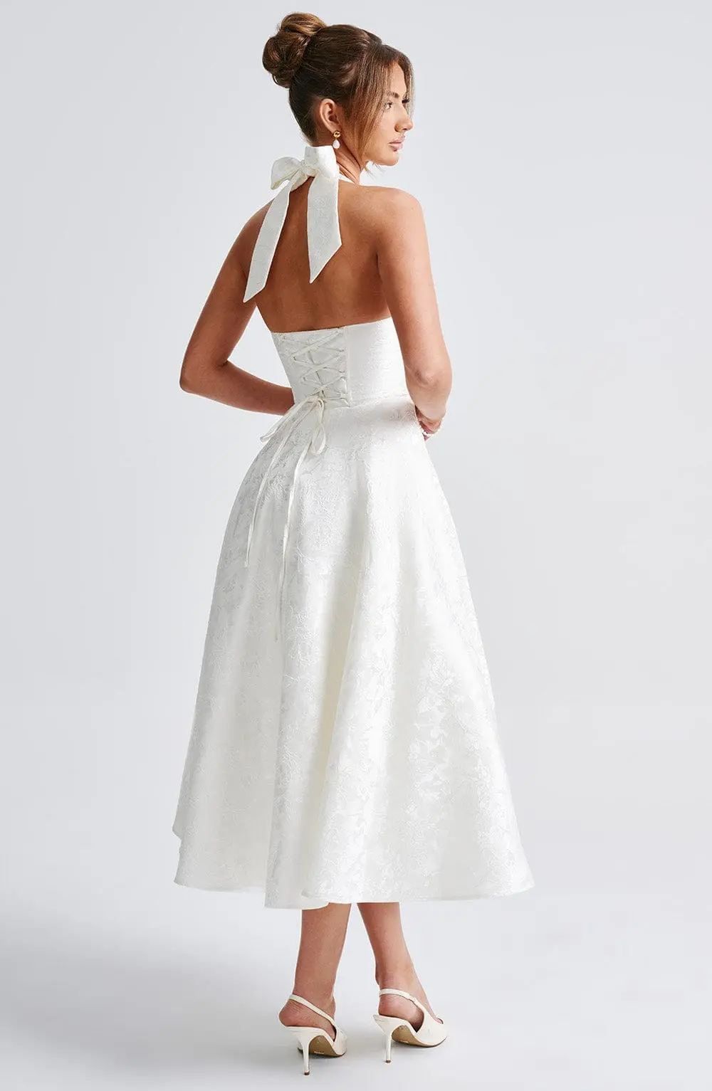 Effie Midi Dress - Ivory - Image 17