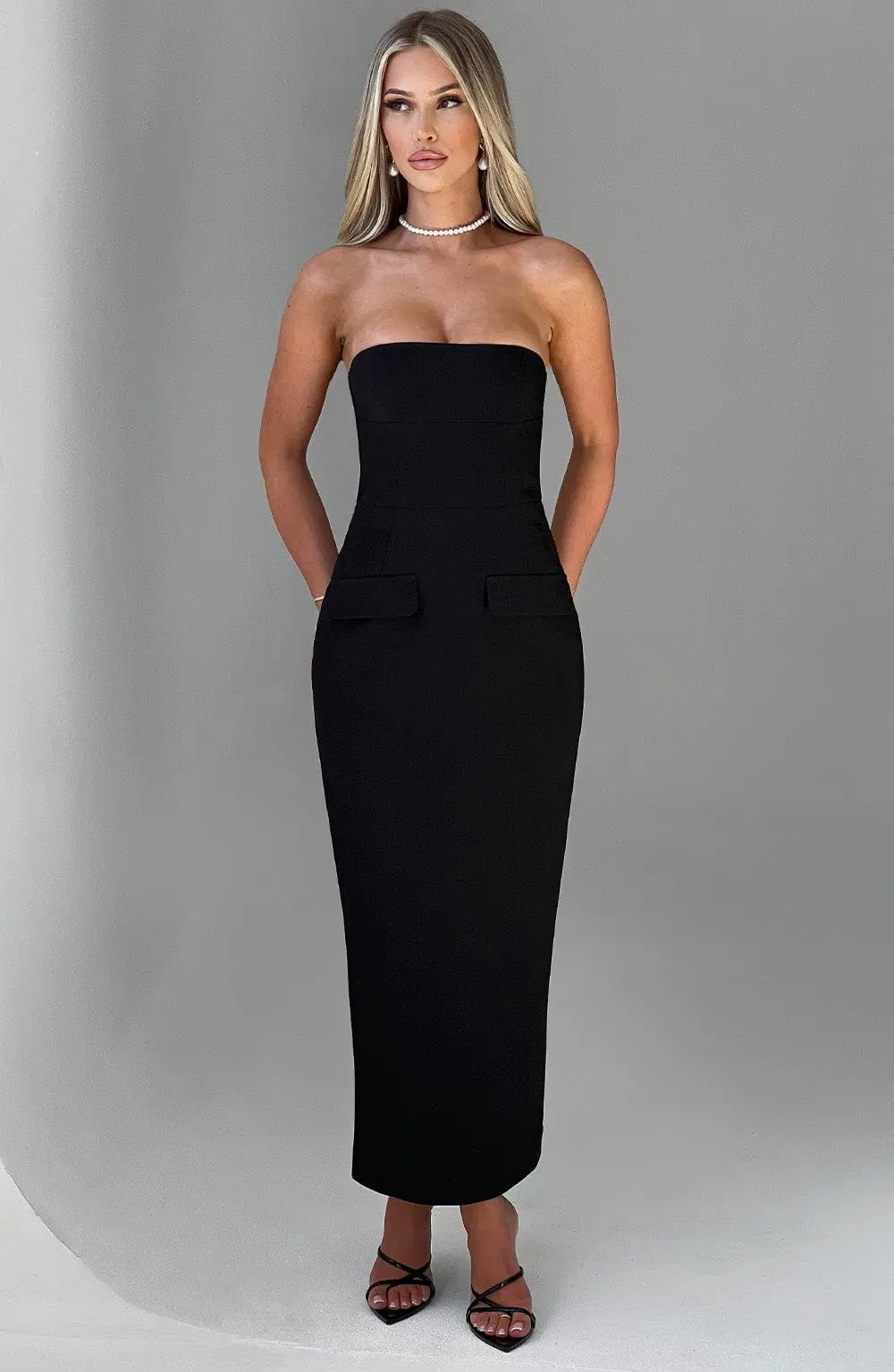 Roxanne Midaxi Dress - Black - Image 8