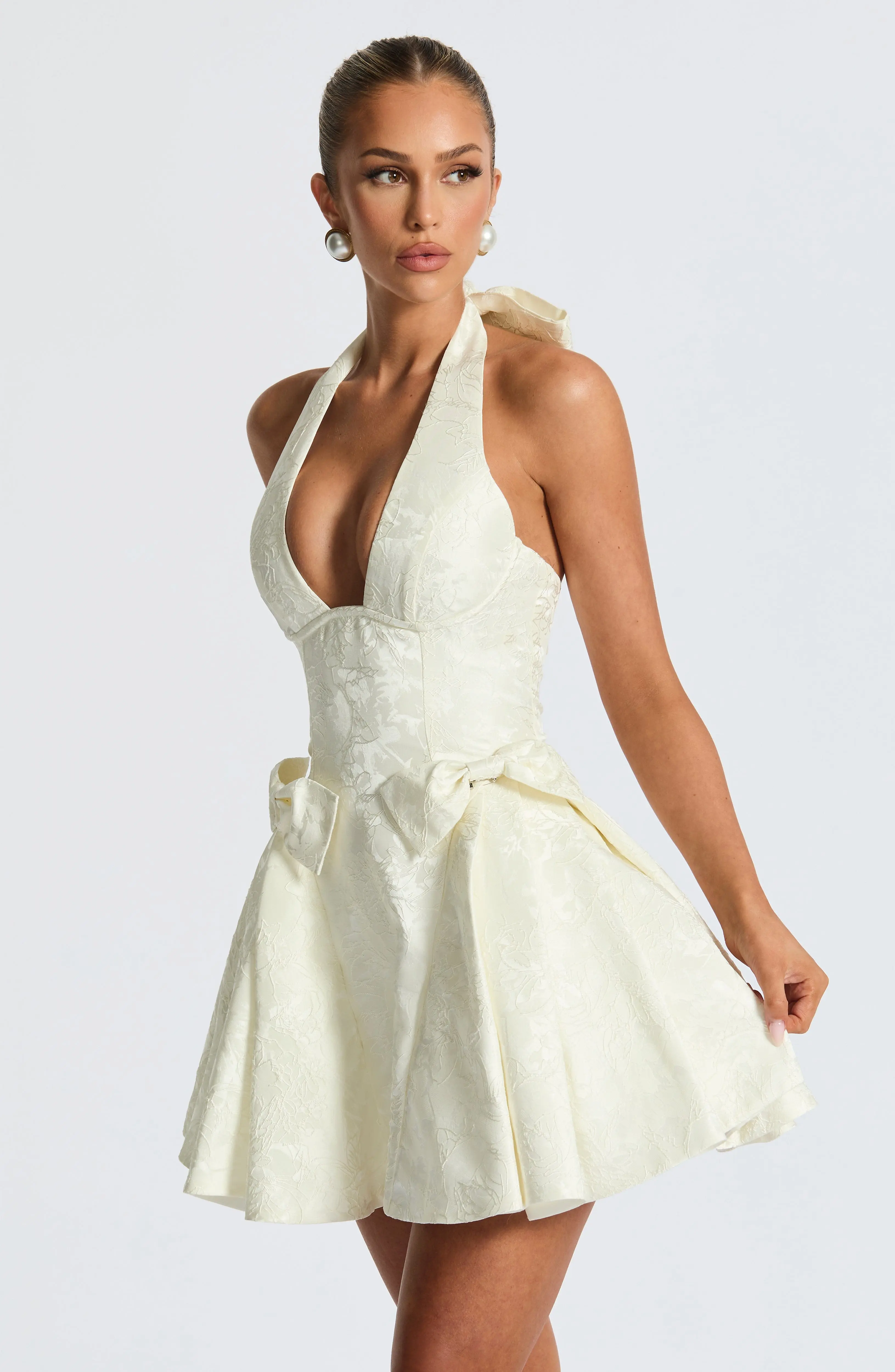Jocelyn Mini Dress - Ivory - Image 10