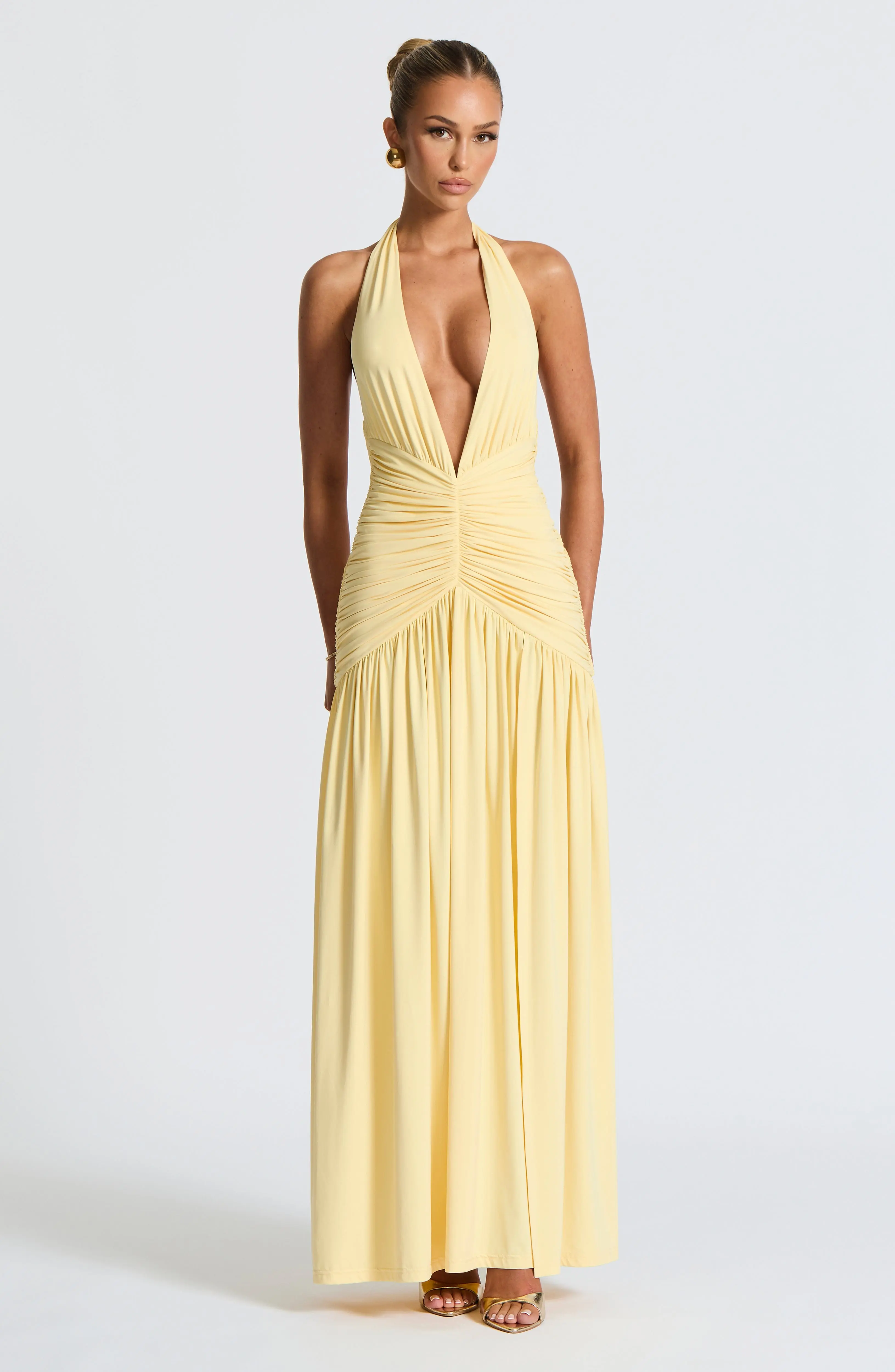 Melania Maxi Dress - Lemon - Image 8