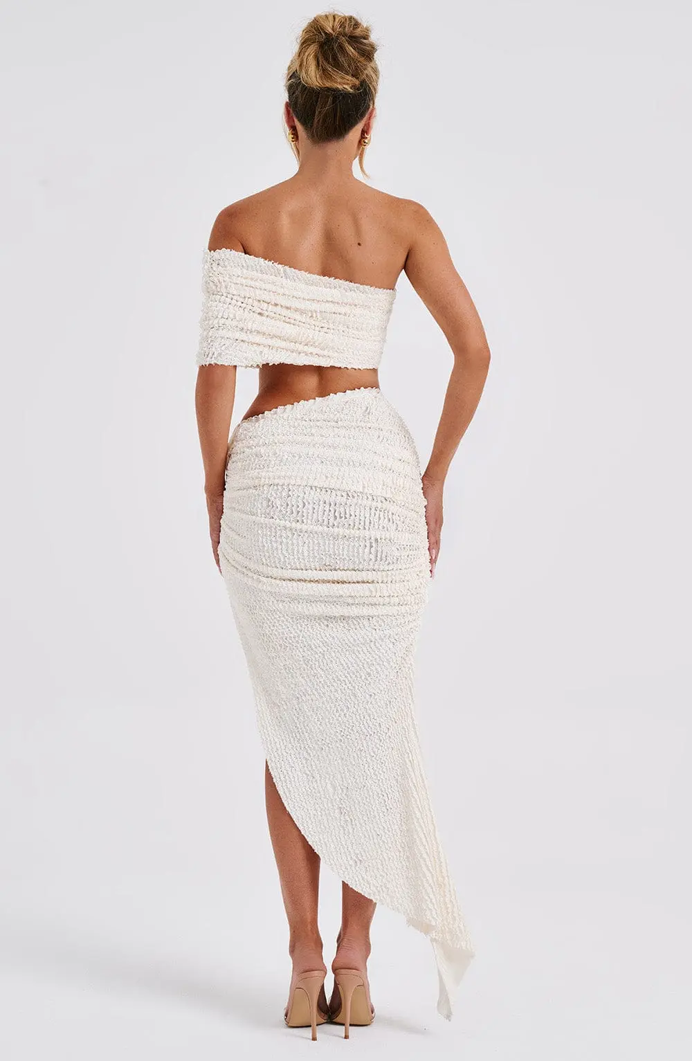 Zina Midi Skirt - Ivory - Image 7