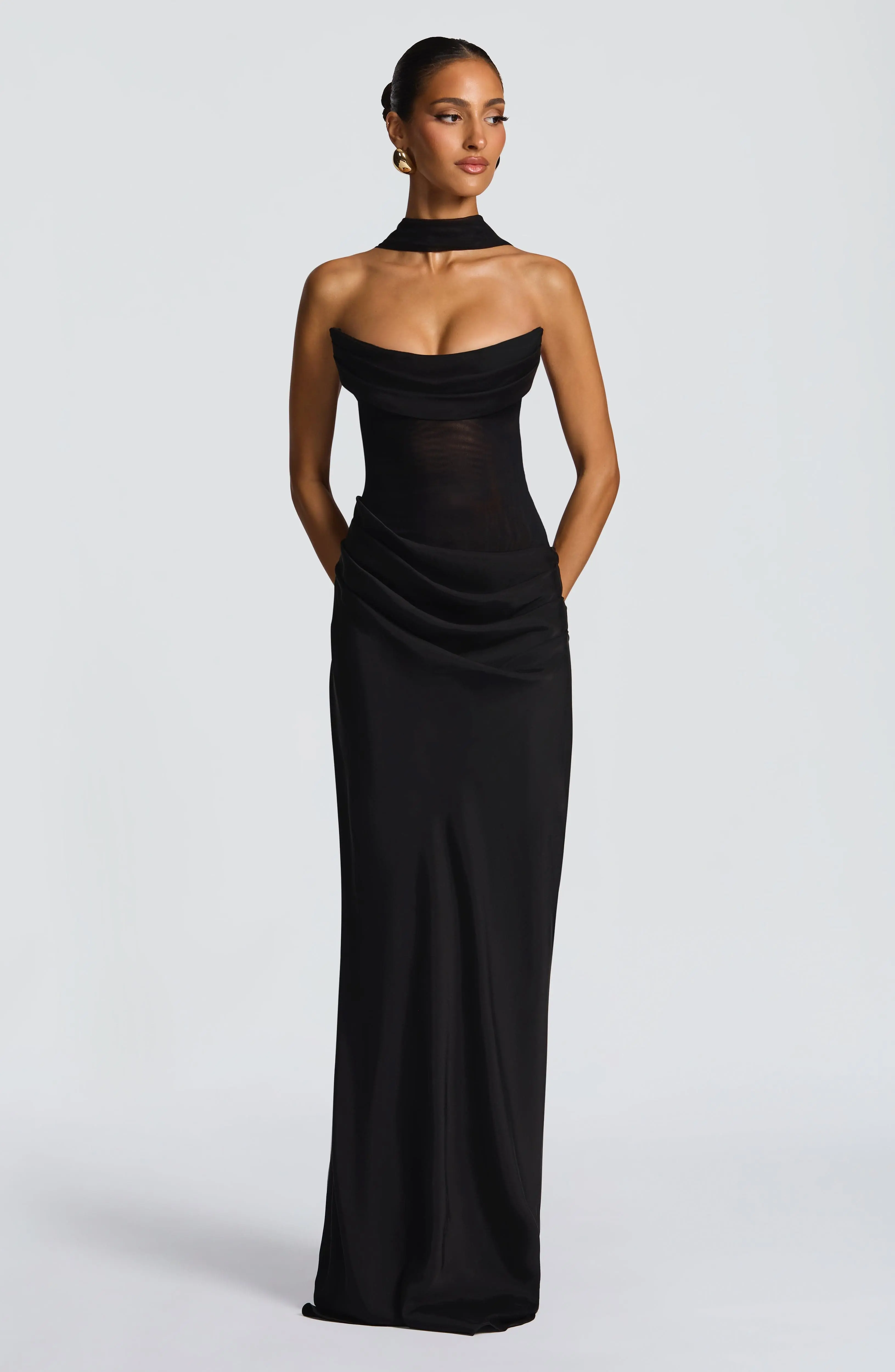 Liora Maxi Dress - Black - Image 3