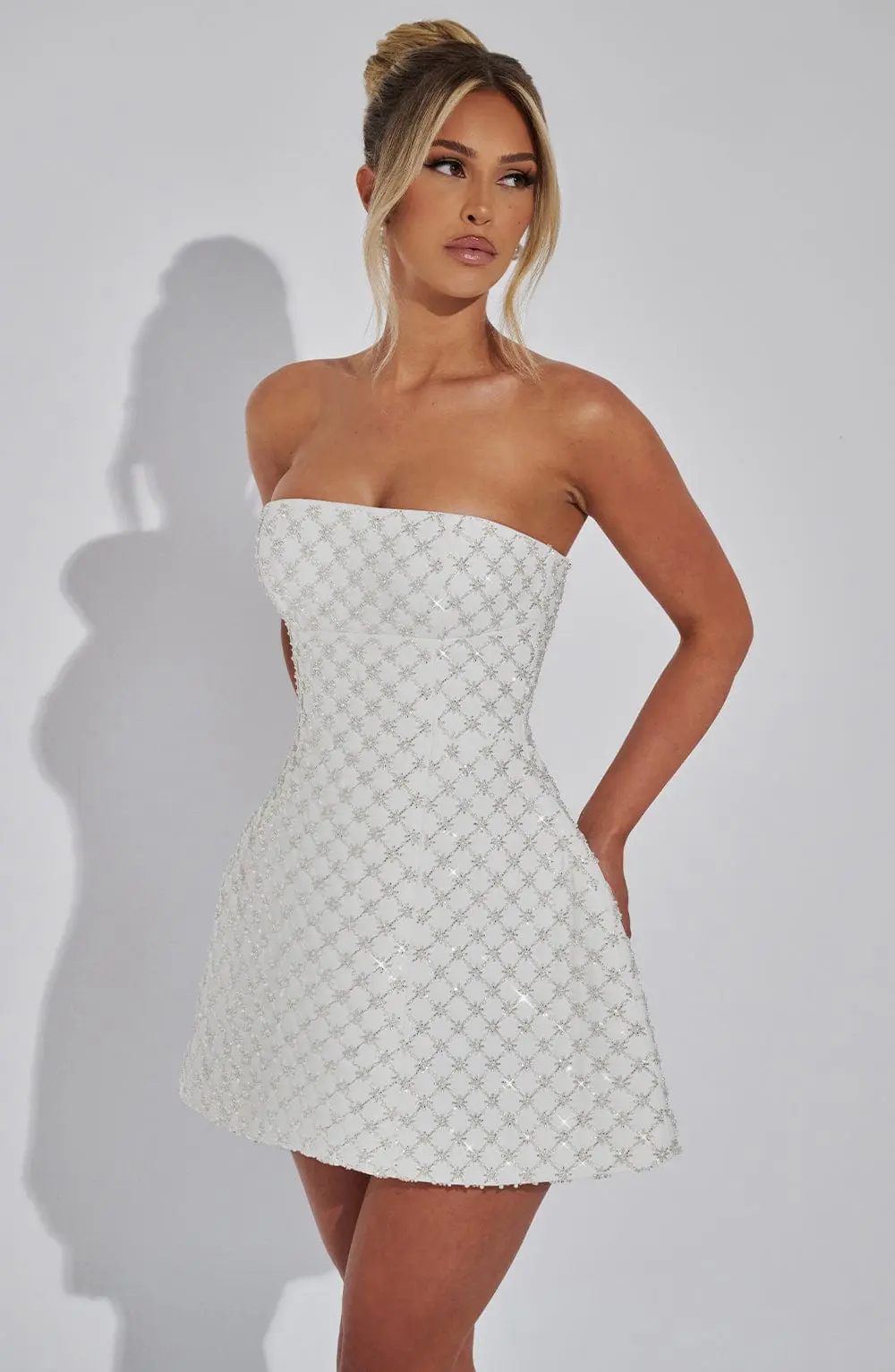 Beatrice Mini Dress - Ivory - Image 4