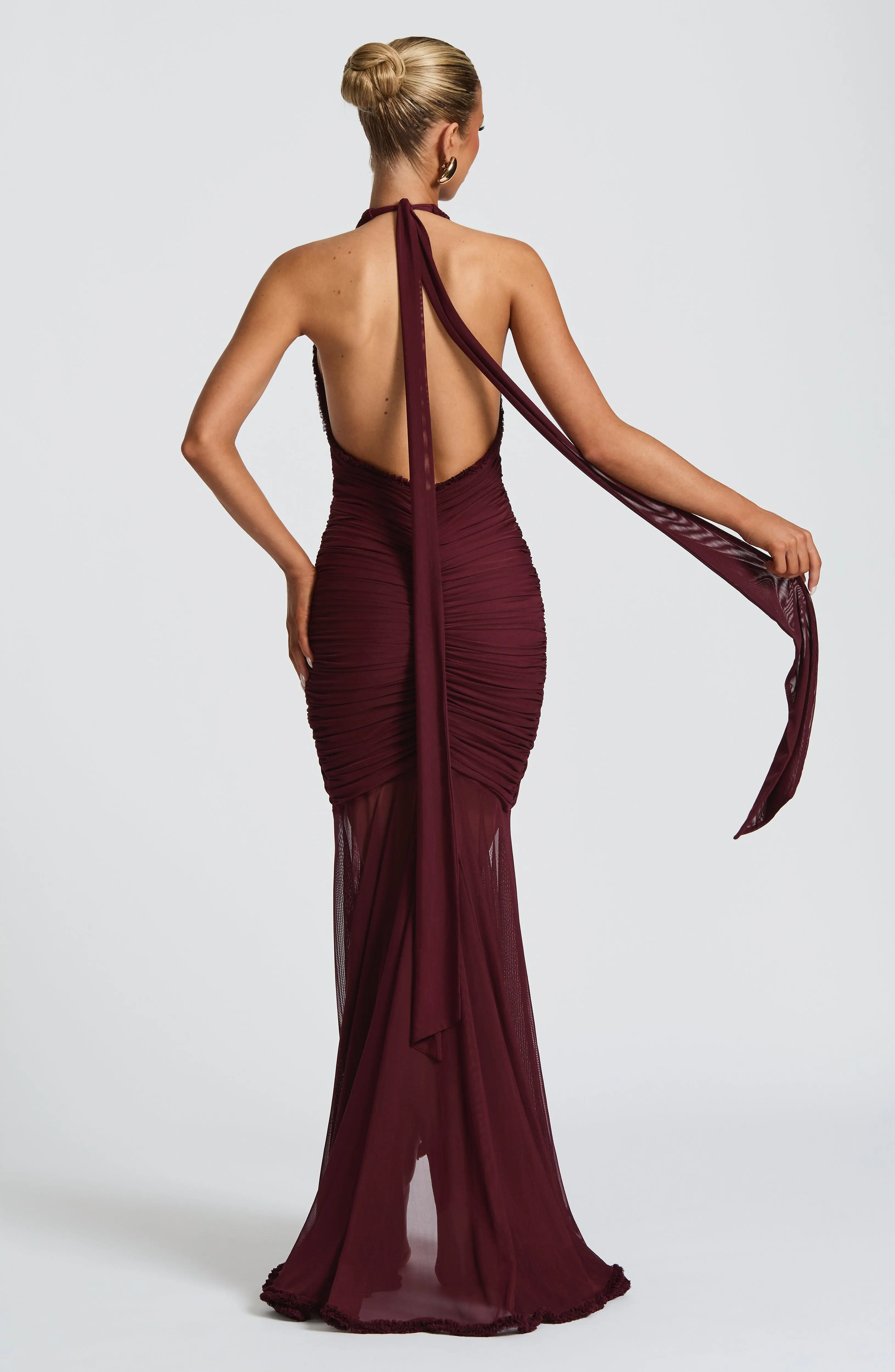 Janessa Maxi Dress - Cherry Lacquer - Image 3