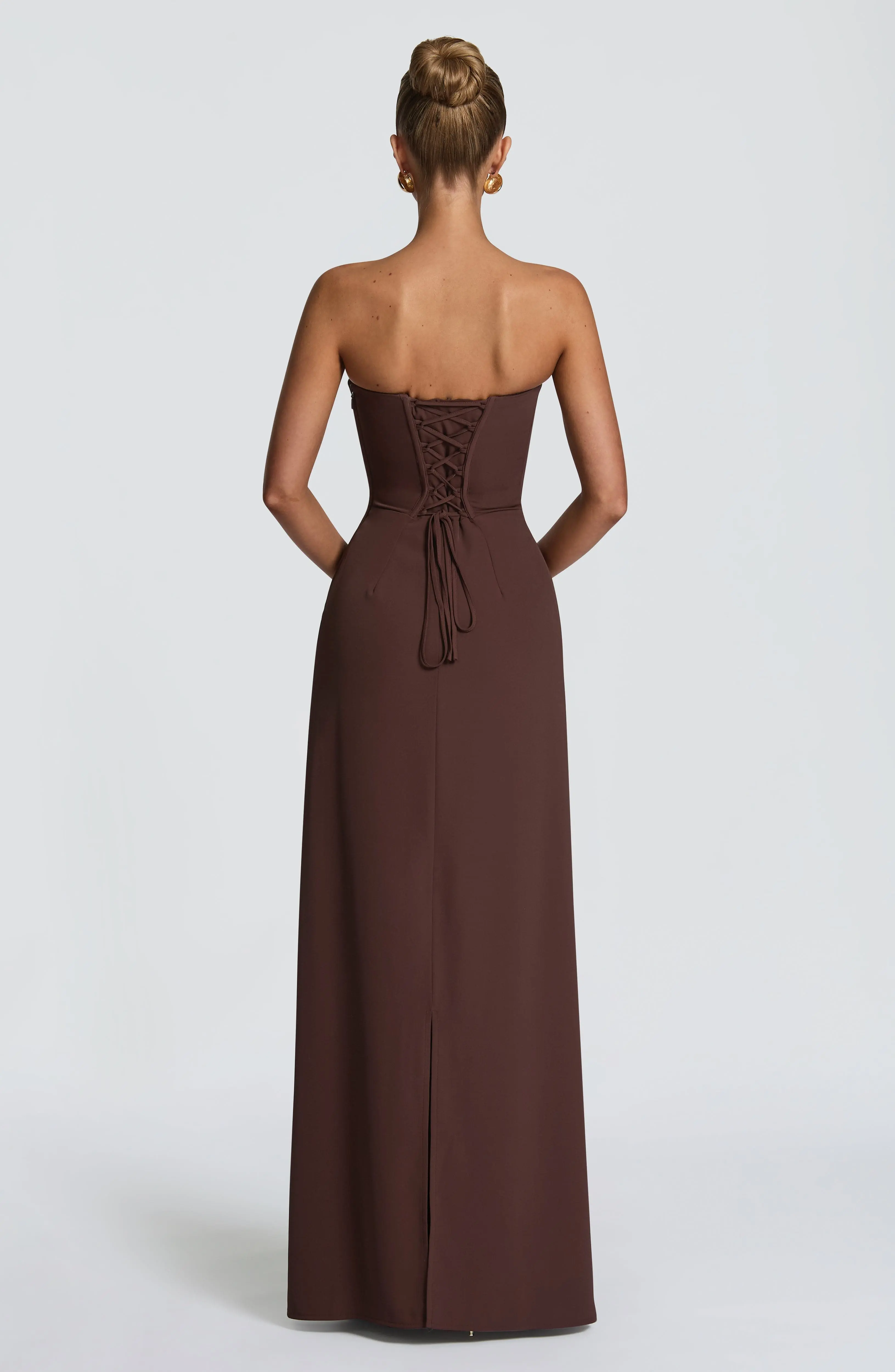 Irmina Maxi Dress - Plum Brown - Image 2