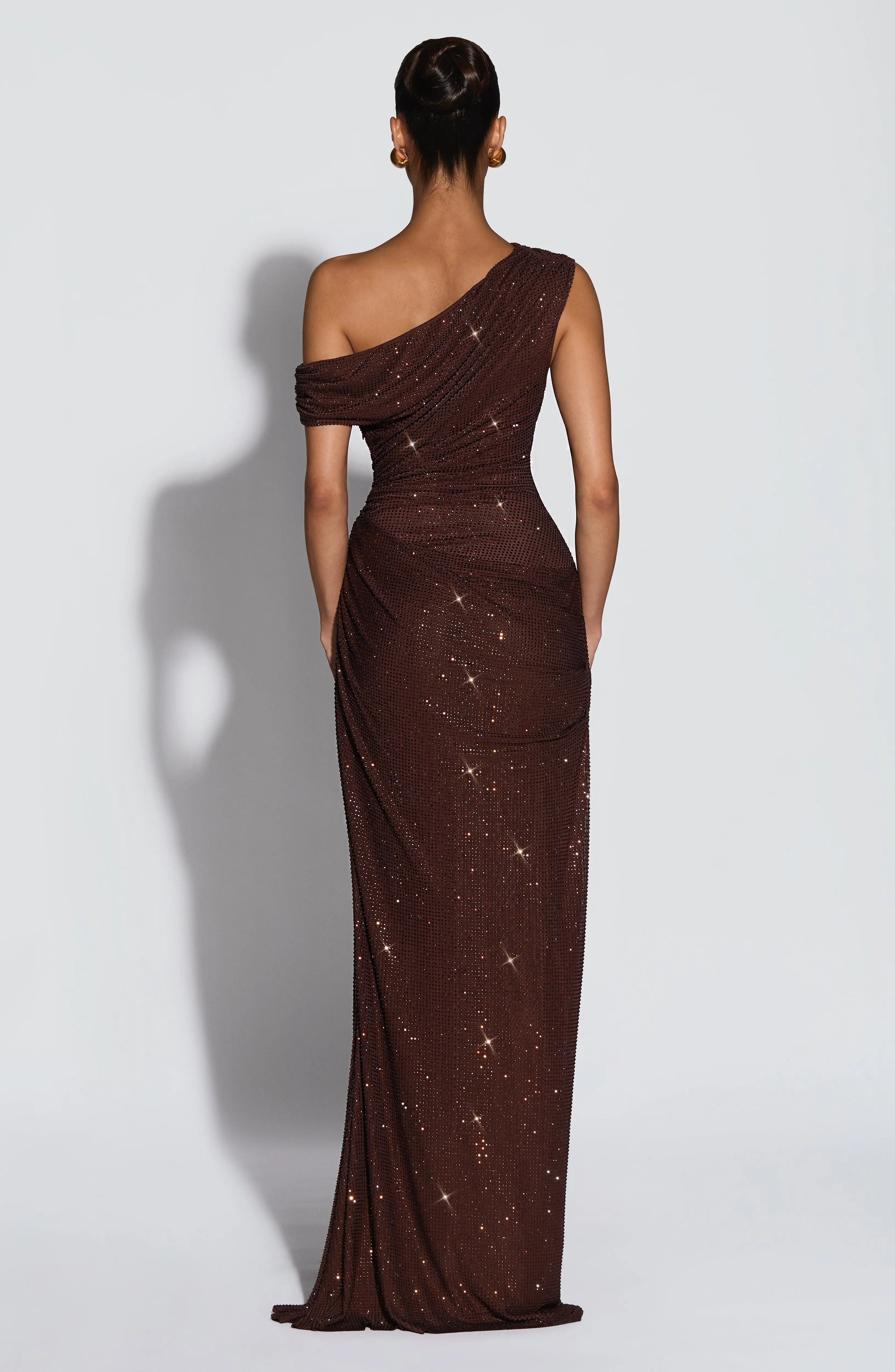 Ottilie Maxi Dress - Plum Brown - Image 3