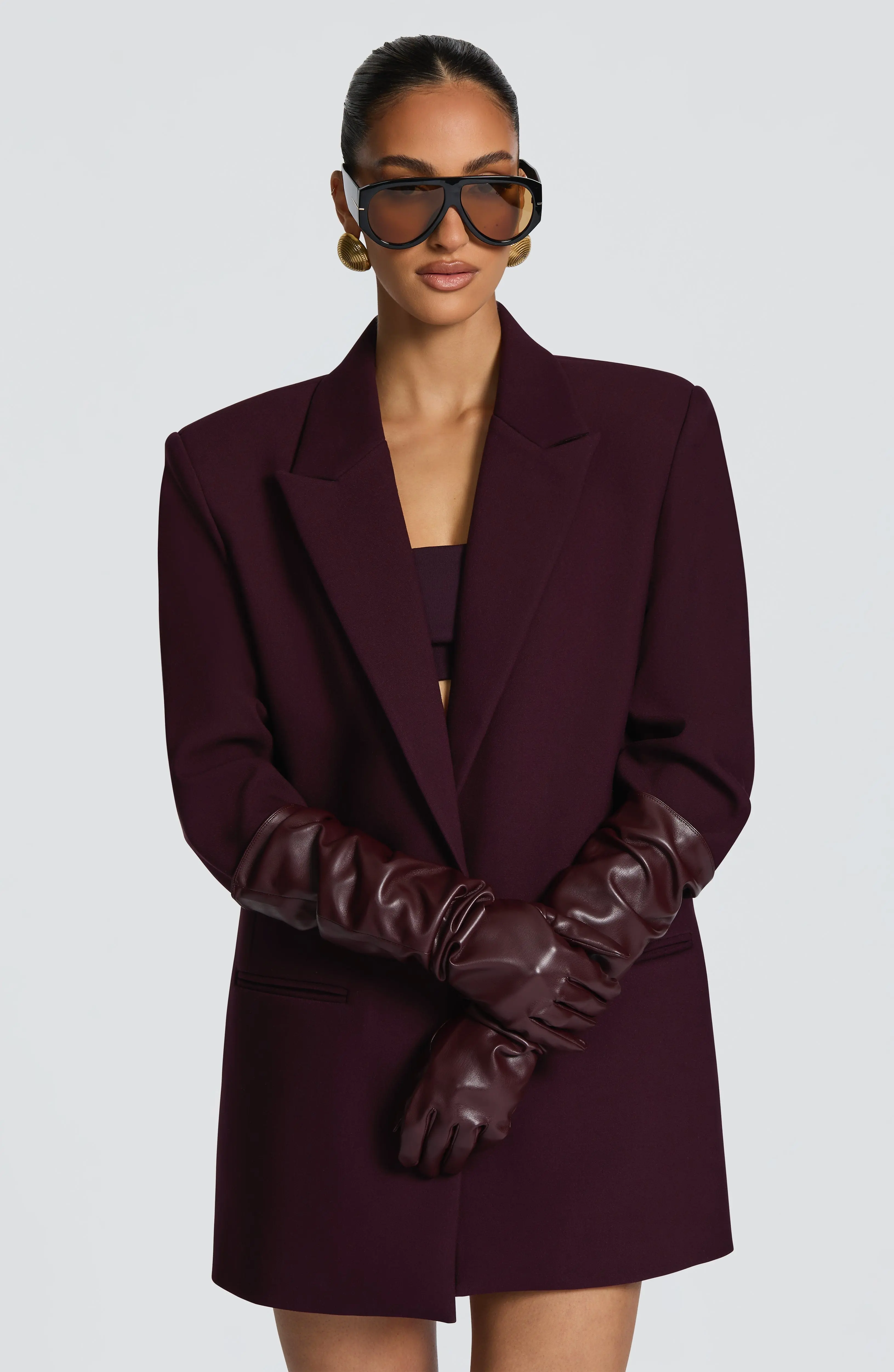 Frankie Gloves - Plum - Image 2