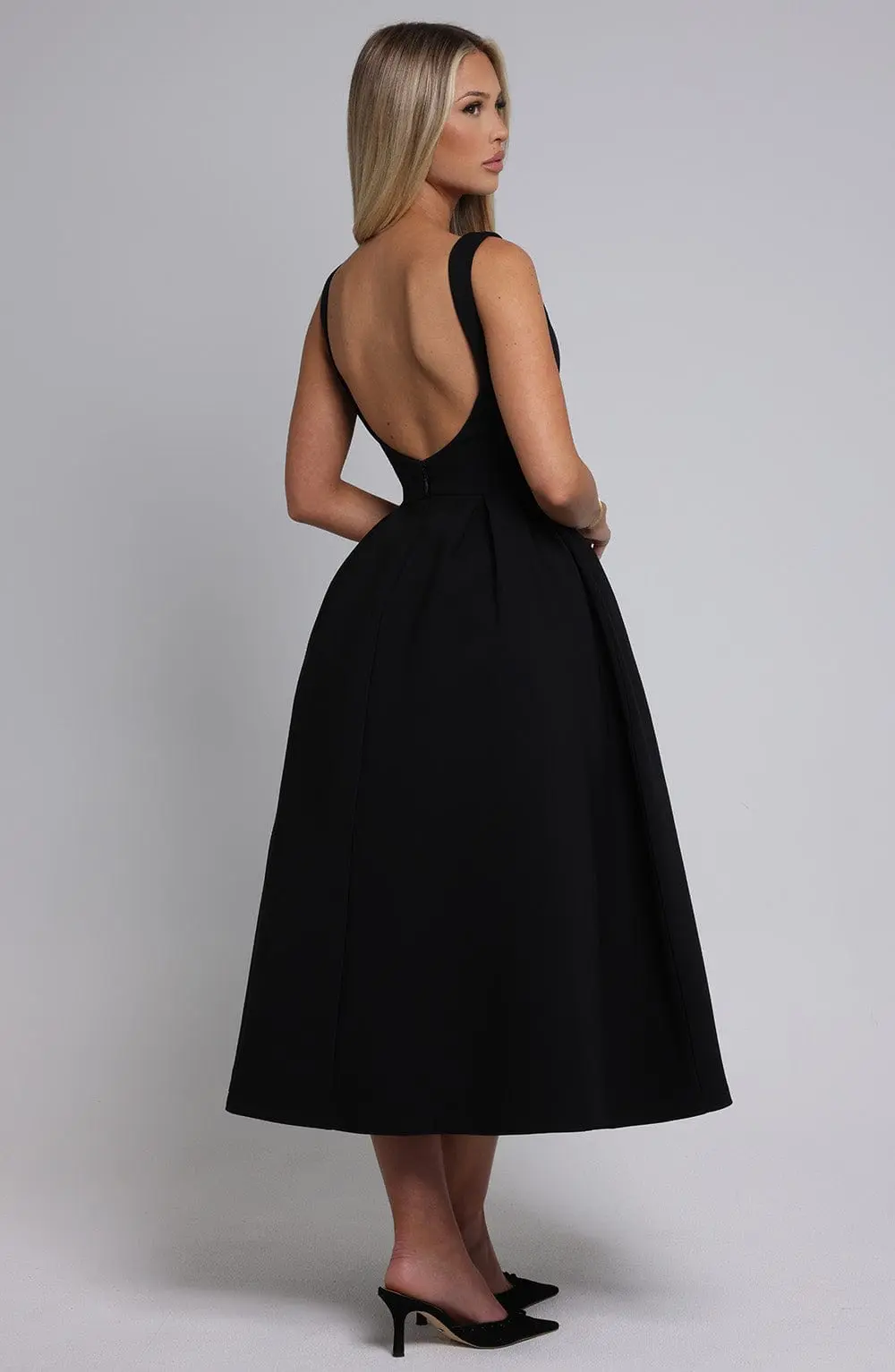 Clarabella Midi Dress - Black - Image 8