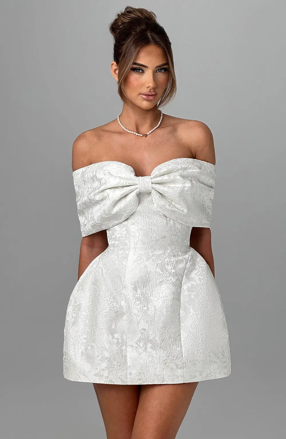 Raquel Mini Dress - Ivory - Image 5