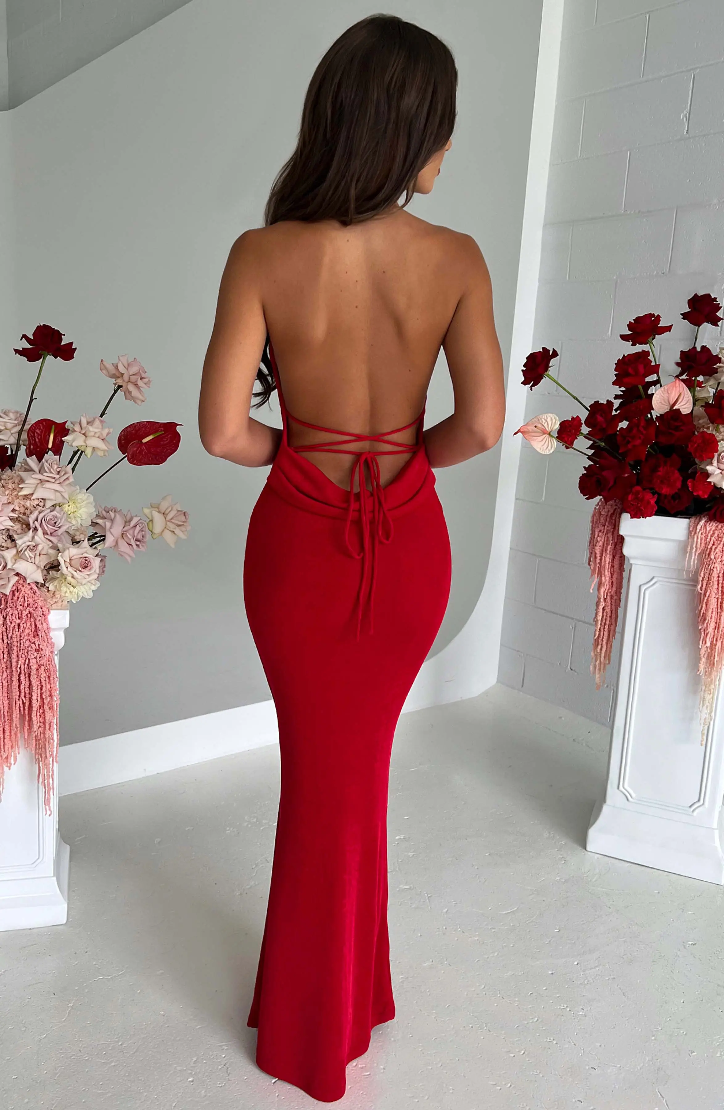 Talisa Maxi Dress - Red - Image 3