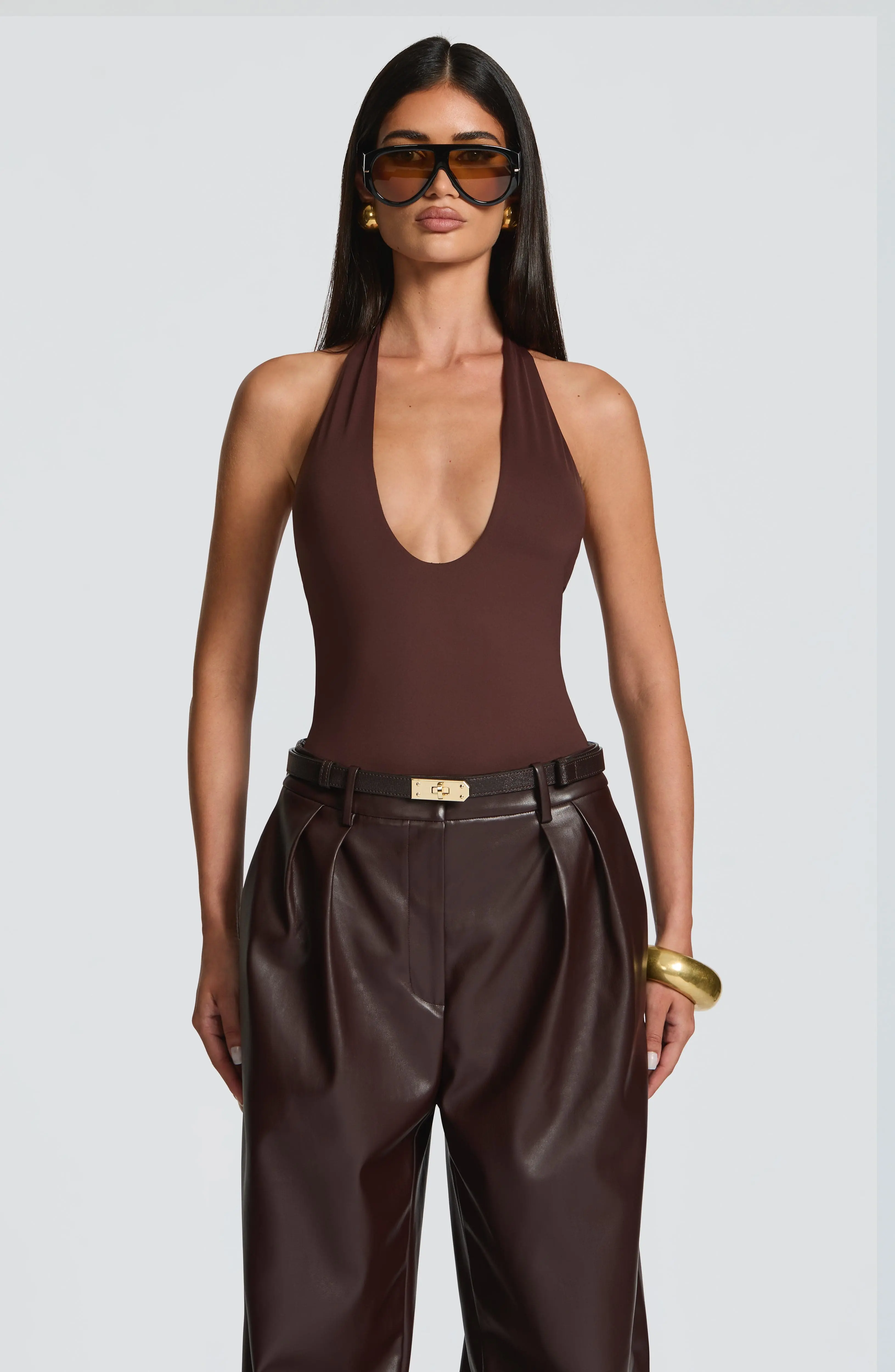 Glenda Pants - Plum Brown - Image 10