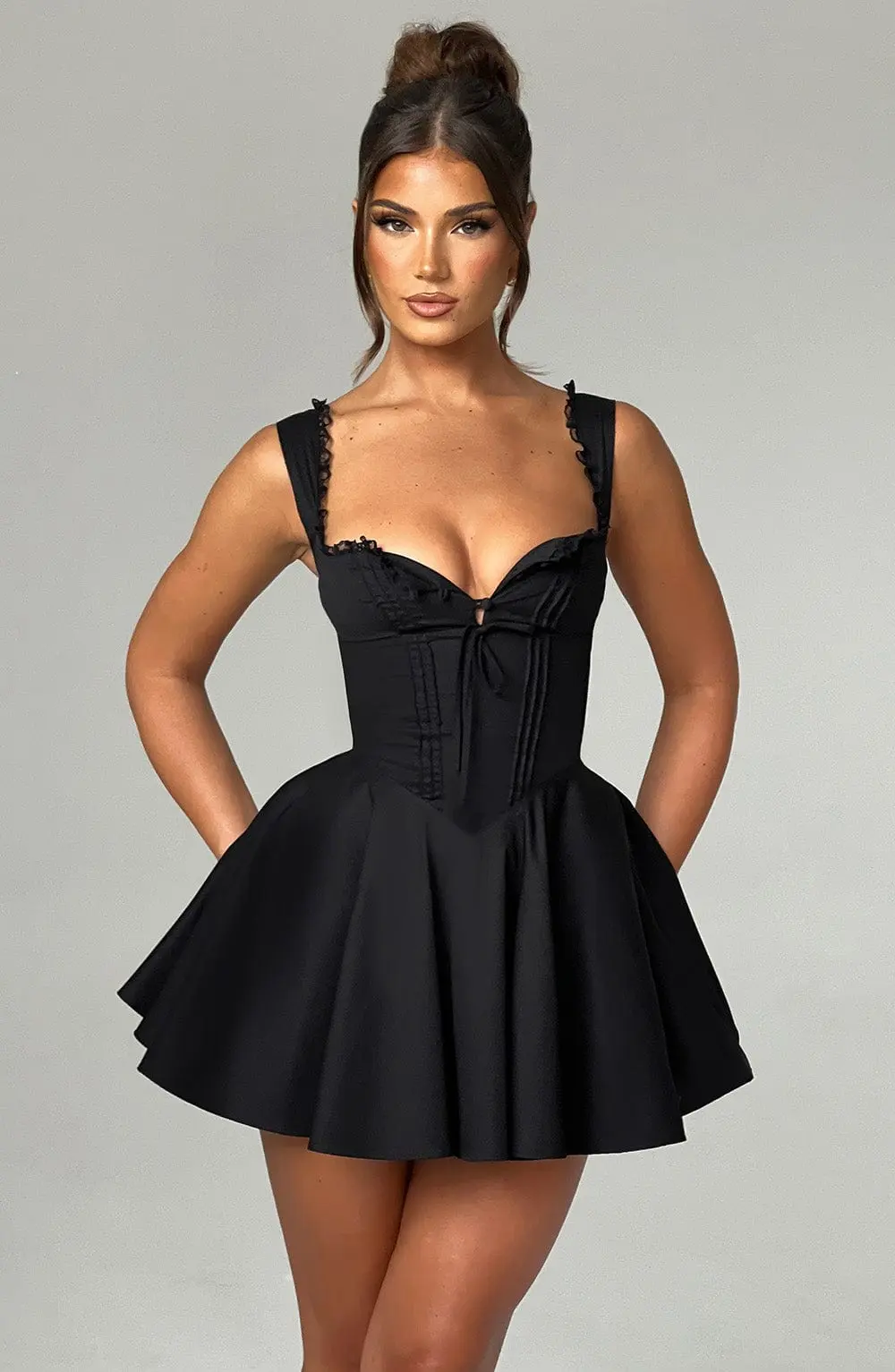 Antonella Mini Dress - Black - Image 6