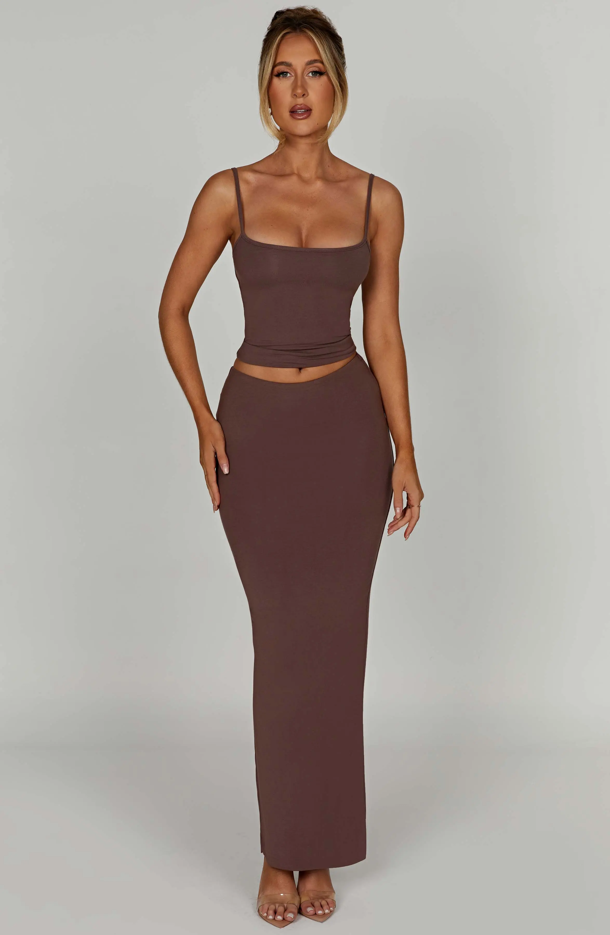 Yazmin Maxi Skirt - Chocolate - Image 7