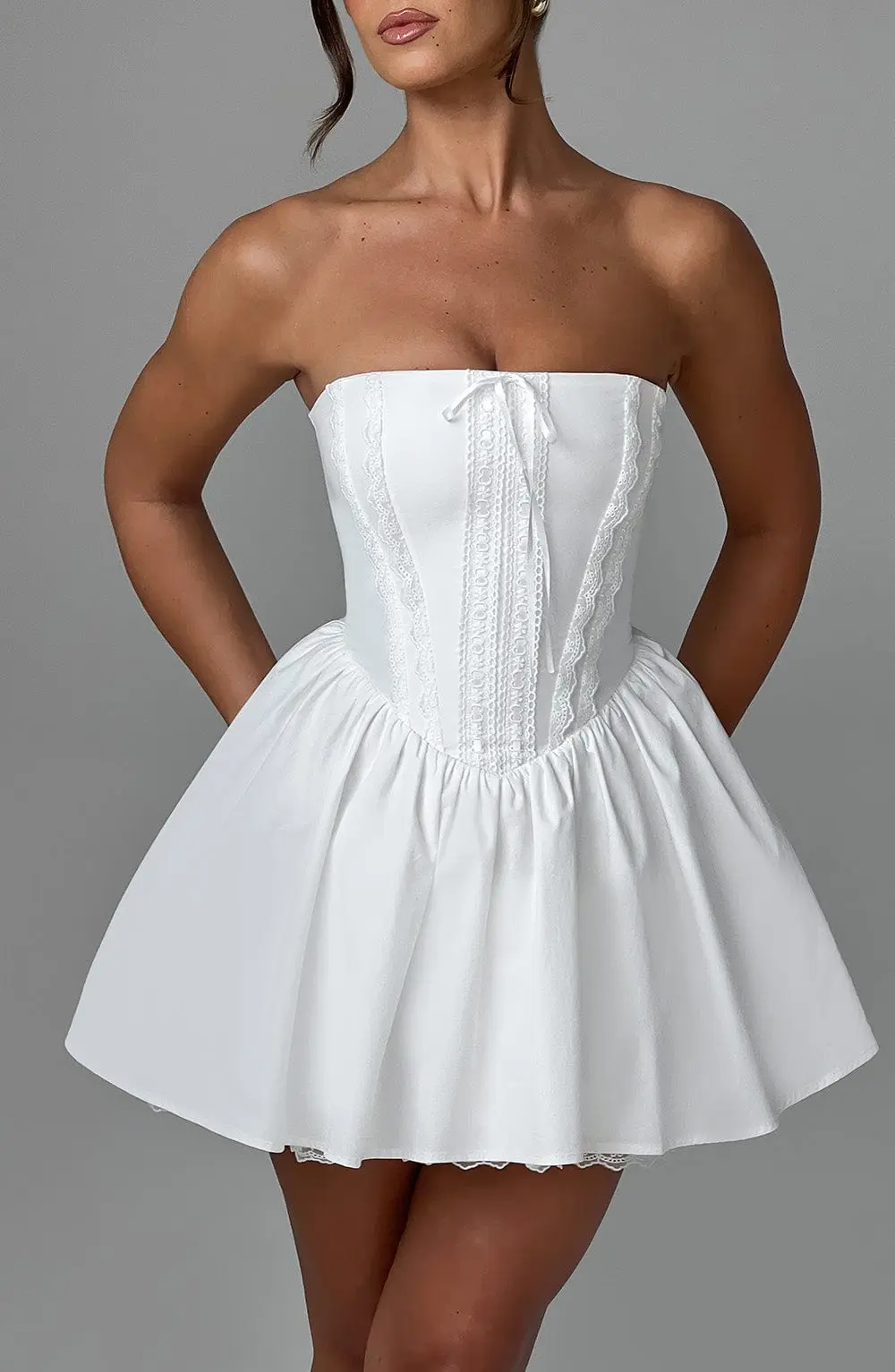 Evie Mini Dress - Ivory - Image 6