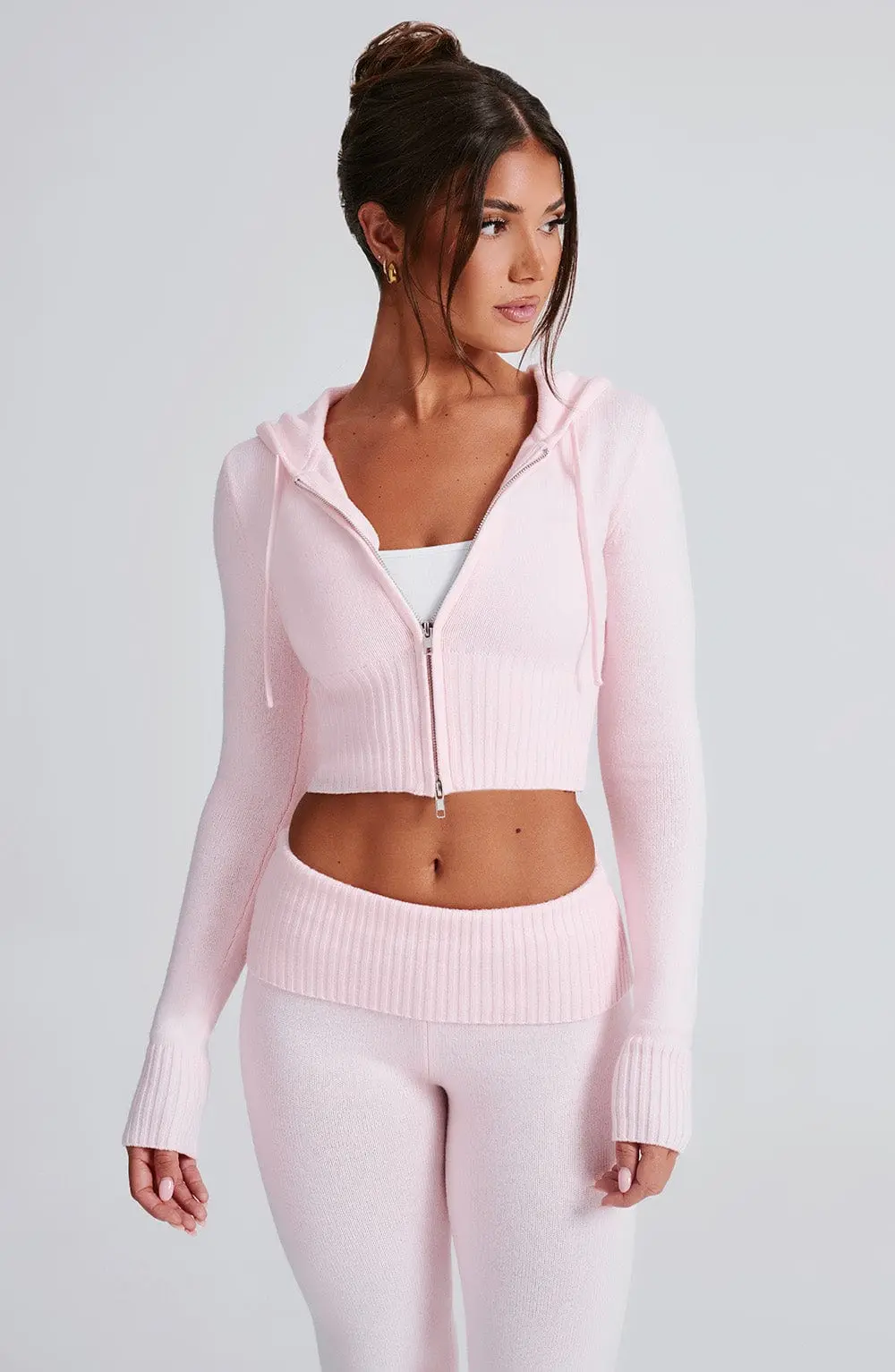 Portia Knit Hoodie - Pink - Image 24