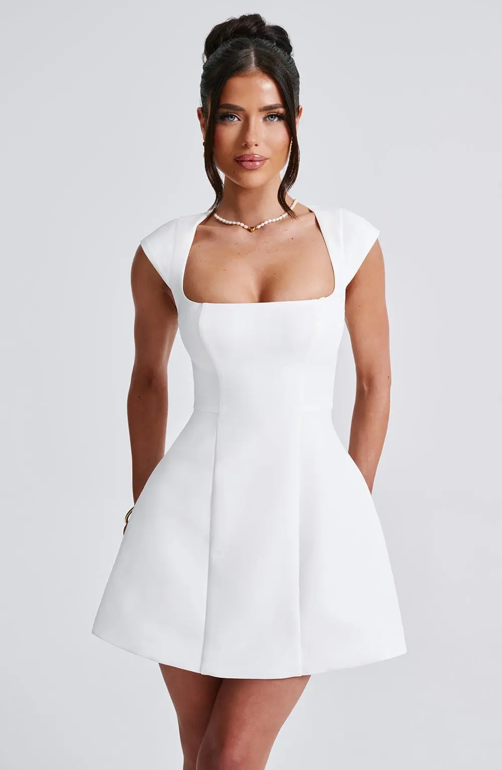 Lena Mini Dress - Ivory - Image 9