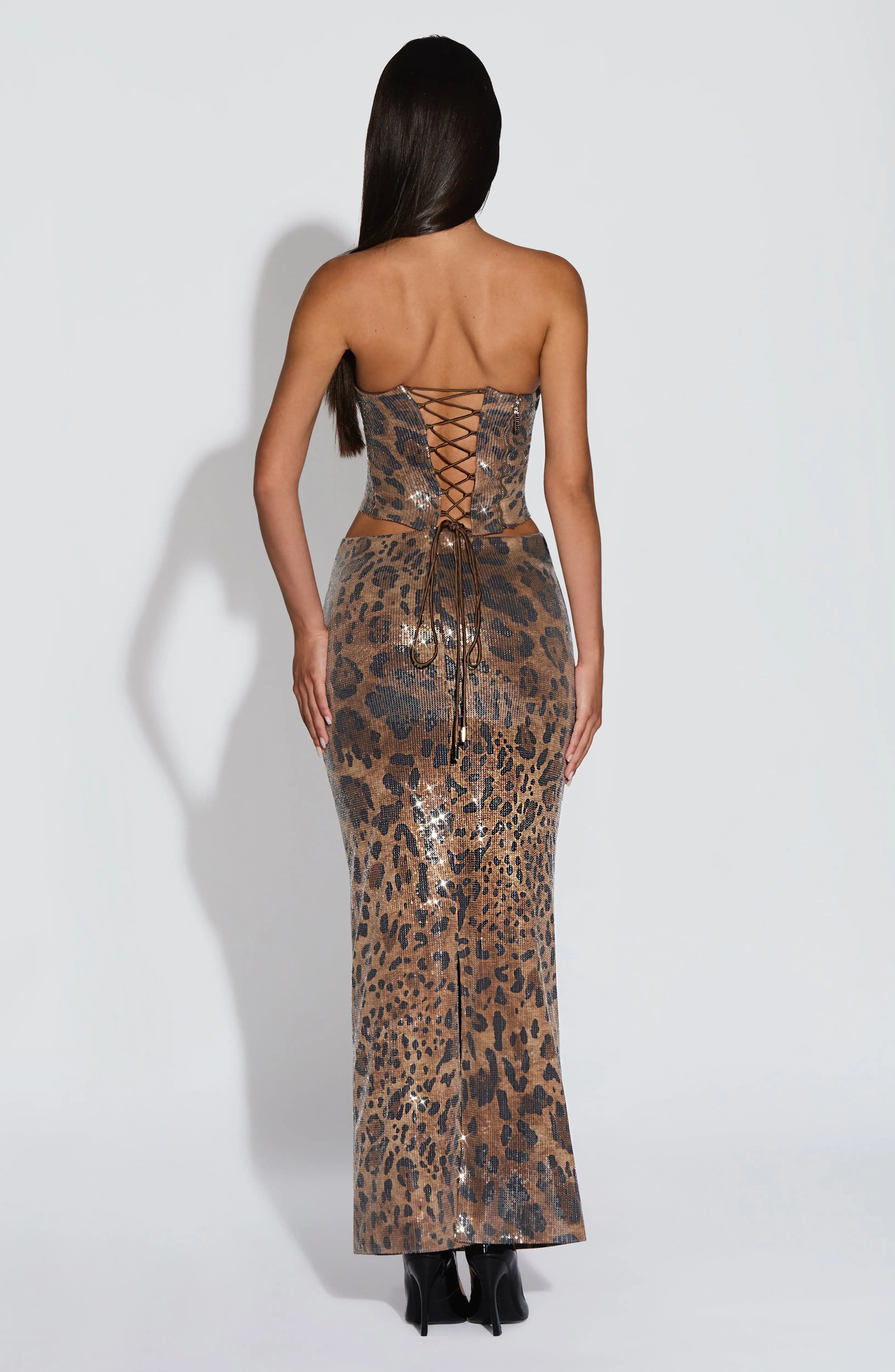 Sharni Top - Sequin Leopard Print - Image 2