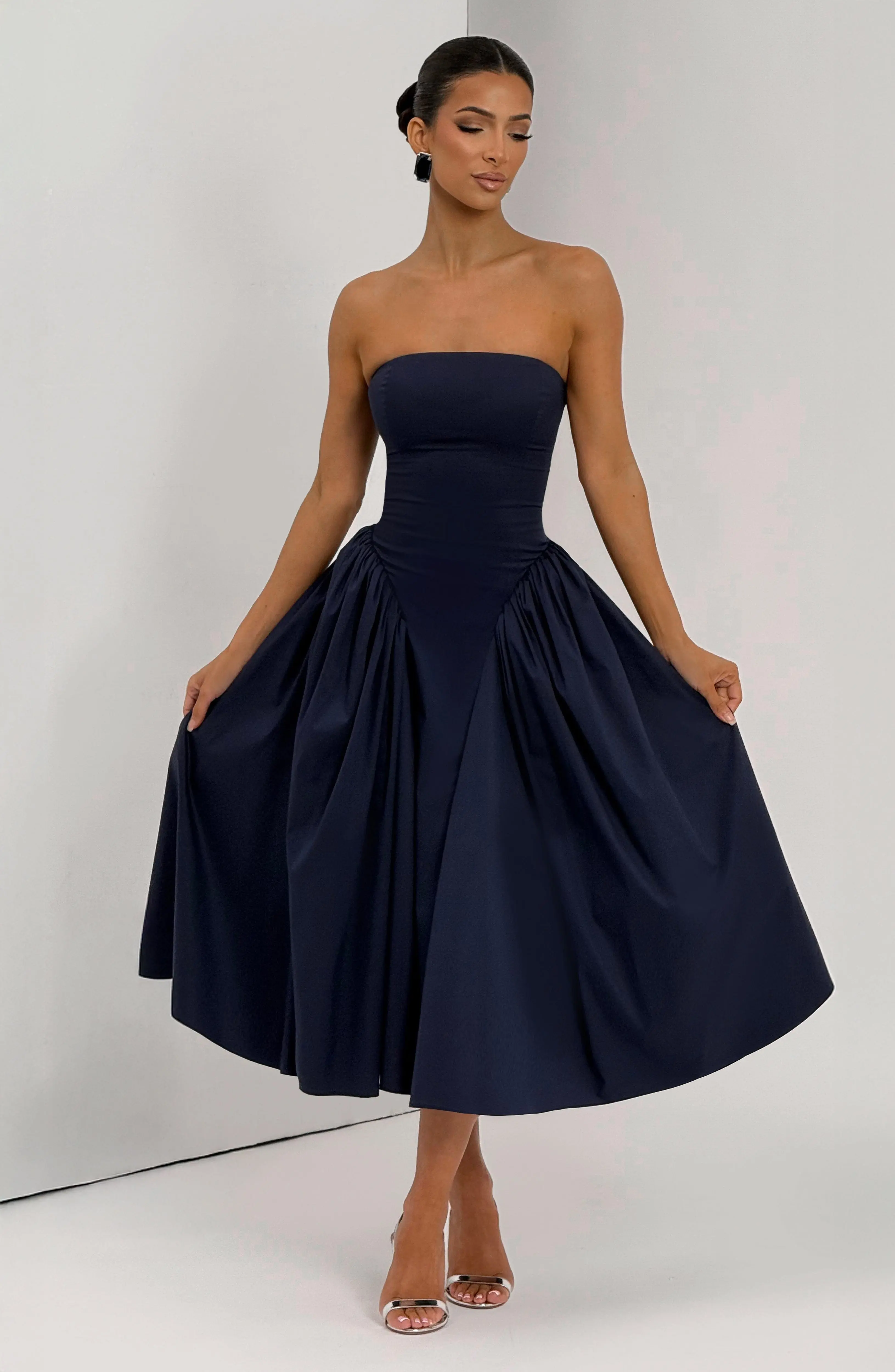 Darla Midi Dress - Navy - Image 6