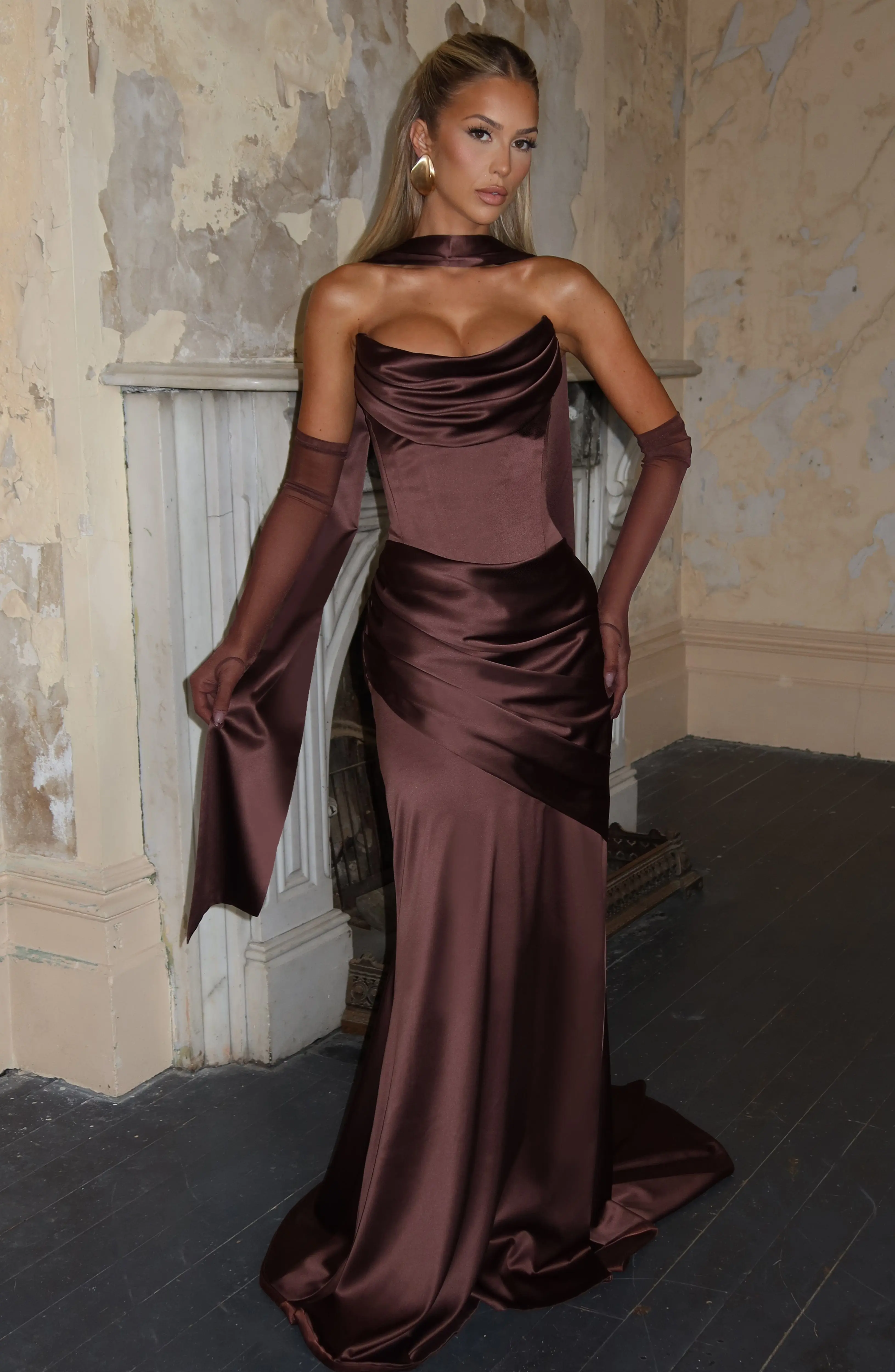 Sybil Scarf - Plum-Brown - Image 3