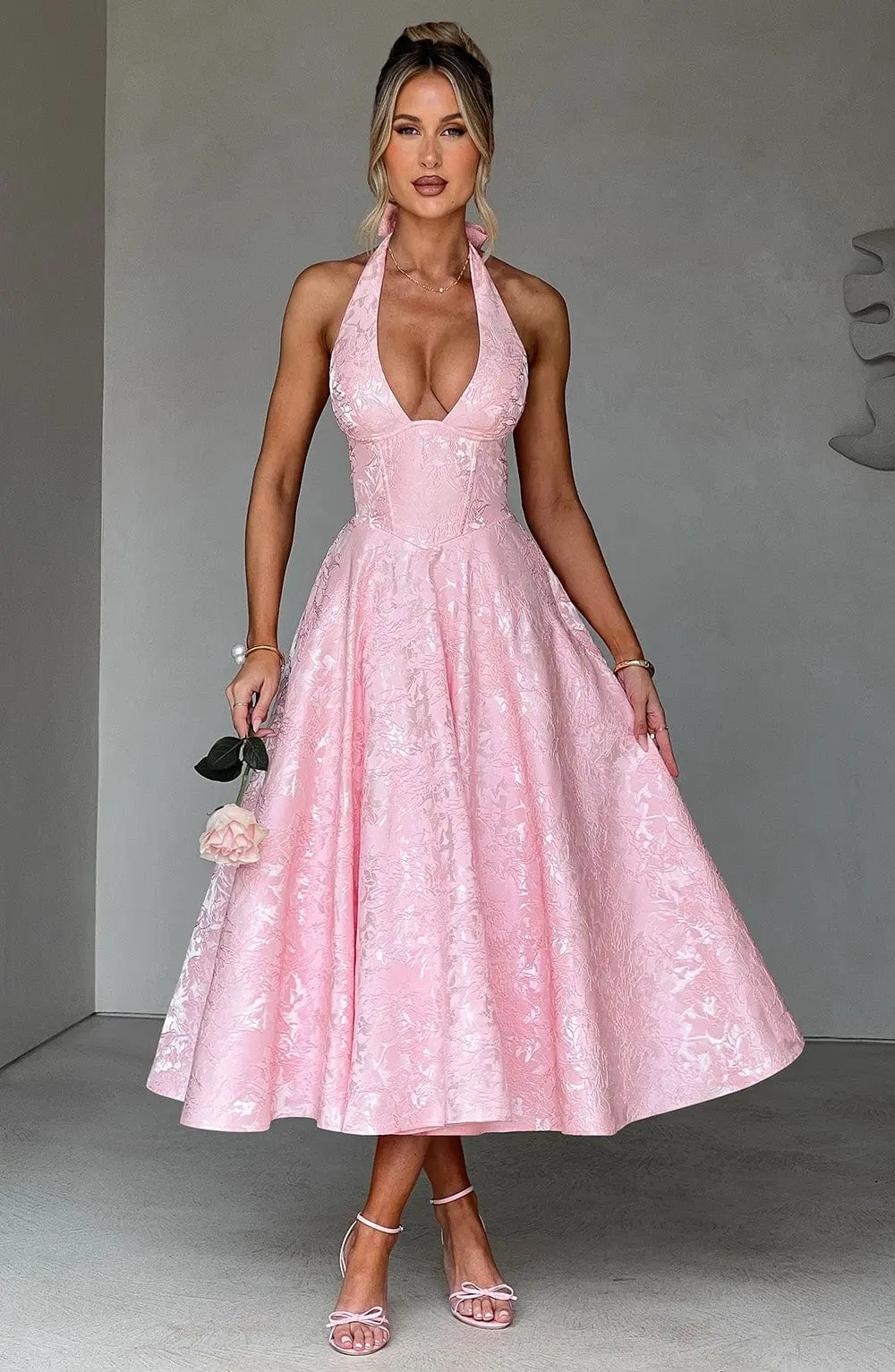 Effie Midi Dress - Blush - Image 2