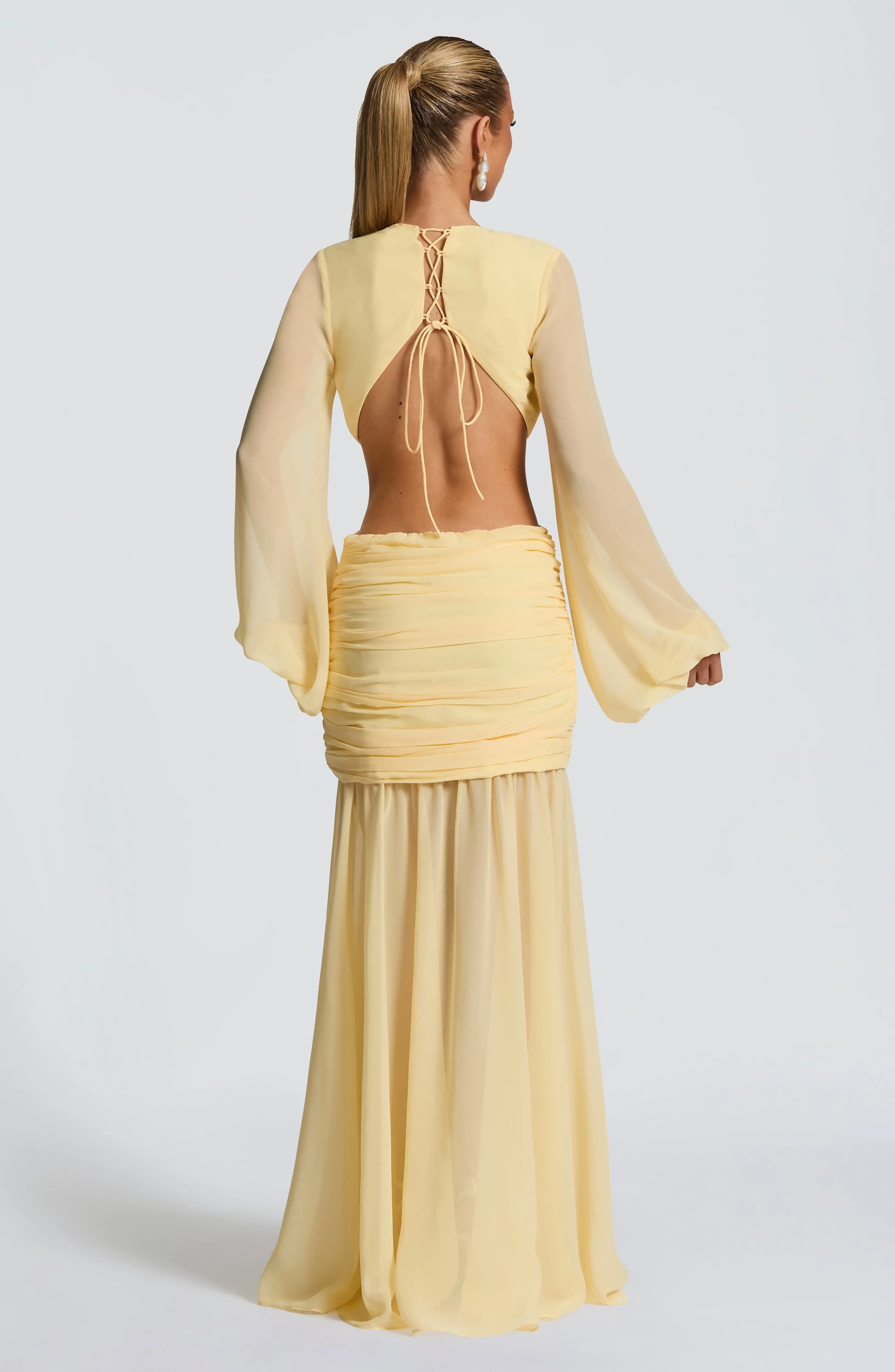 Andrina Maxi Dress - Lemon - Image 3