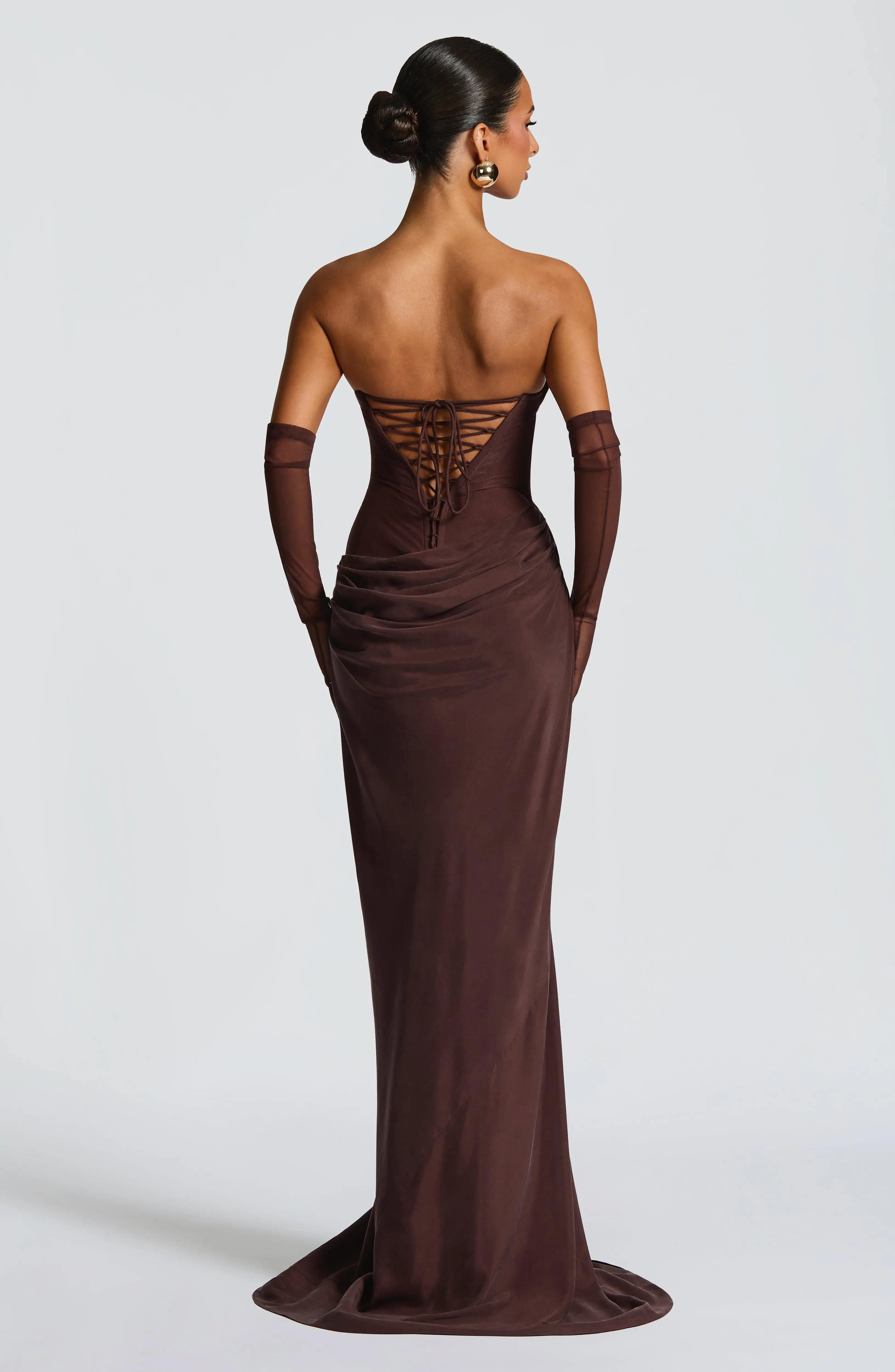 Liora Maxi Dress - Plum Brown - Image 2