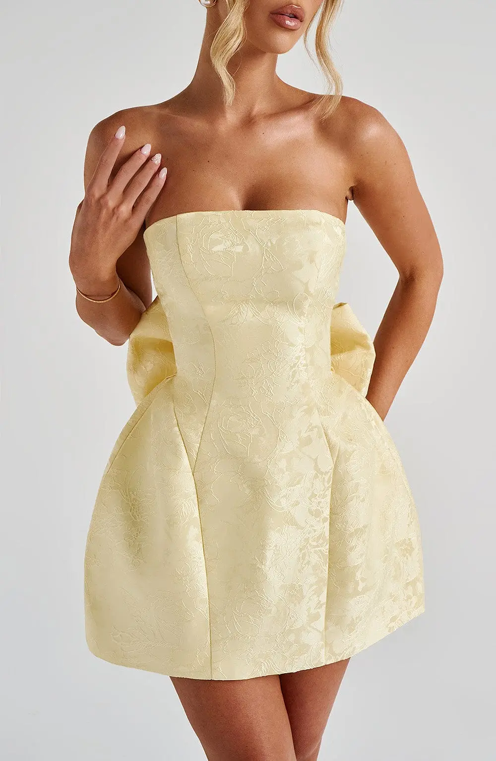 Elenora Mini Dress - Lemon - Image 5