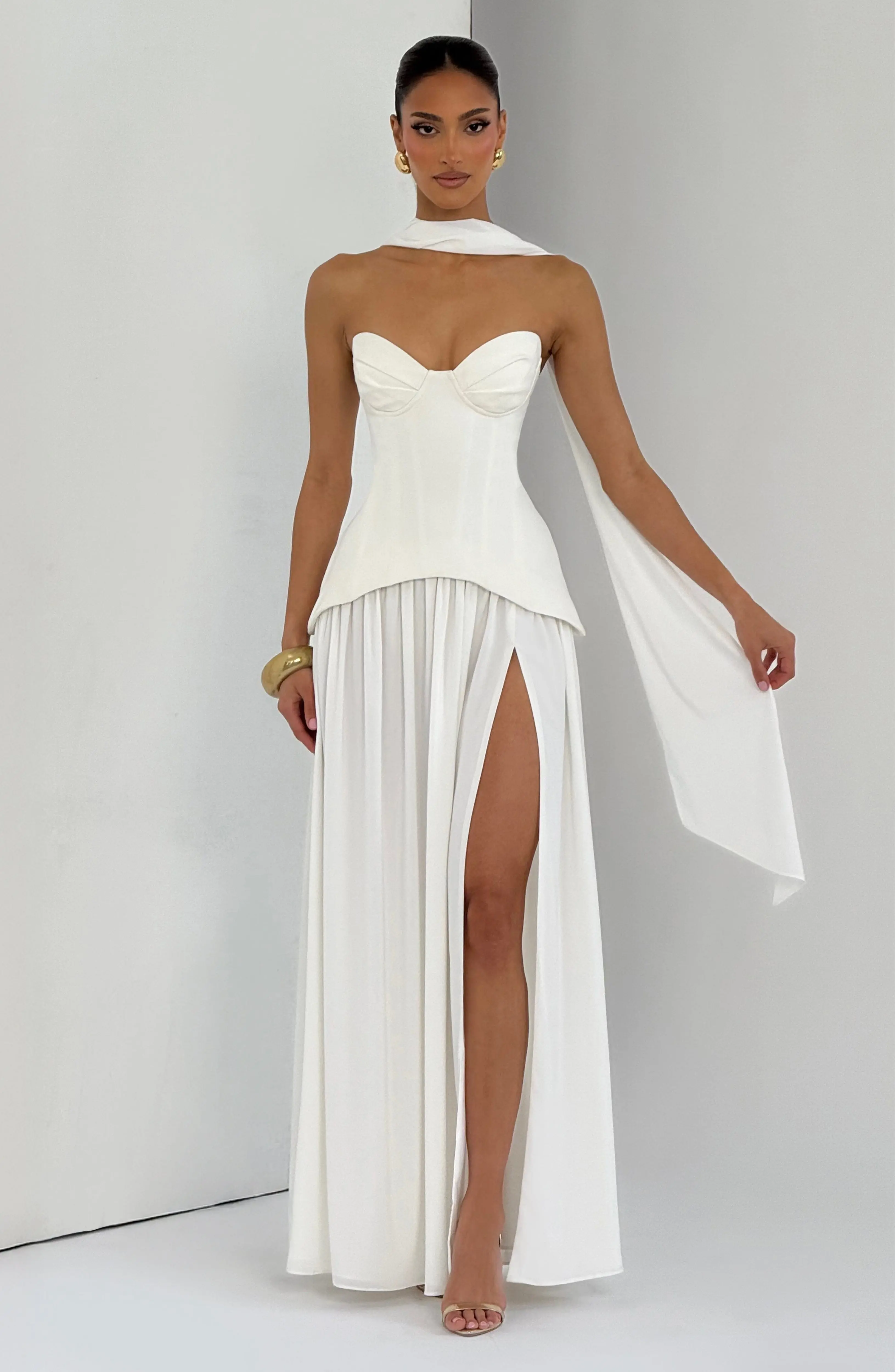 Vietta Maxi Dress - Ivory - Image 11