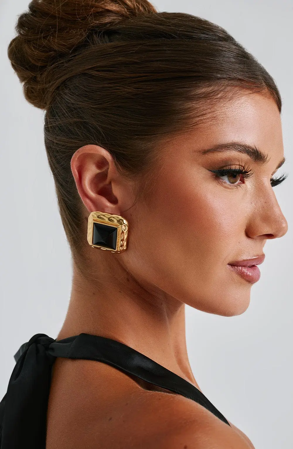 Kennedy Earrings - Black/Gold - Image 2