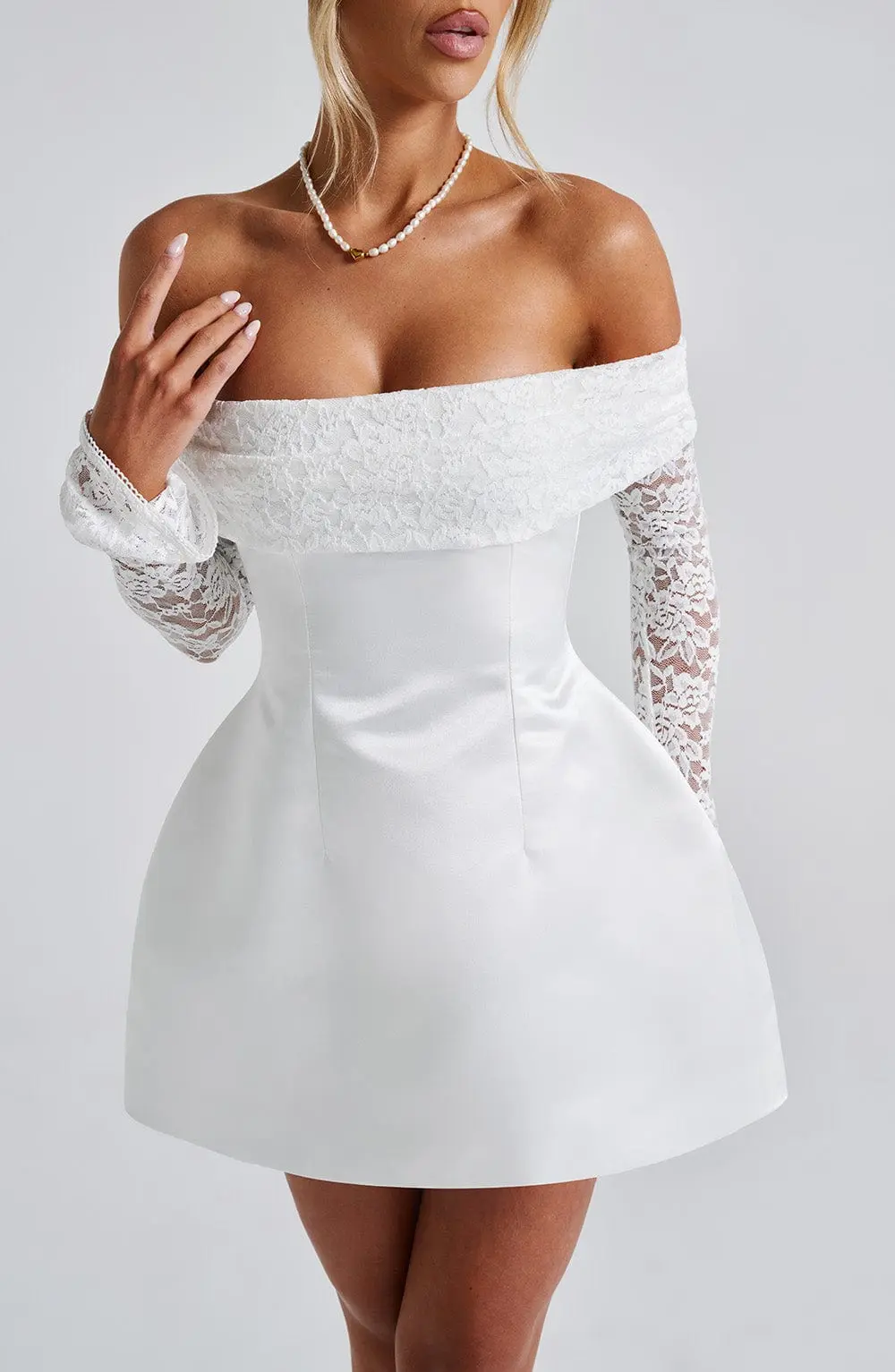 Georgianna Mini Dress - Ivory - Image 6