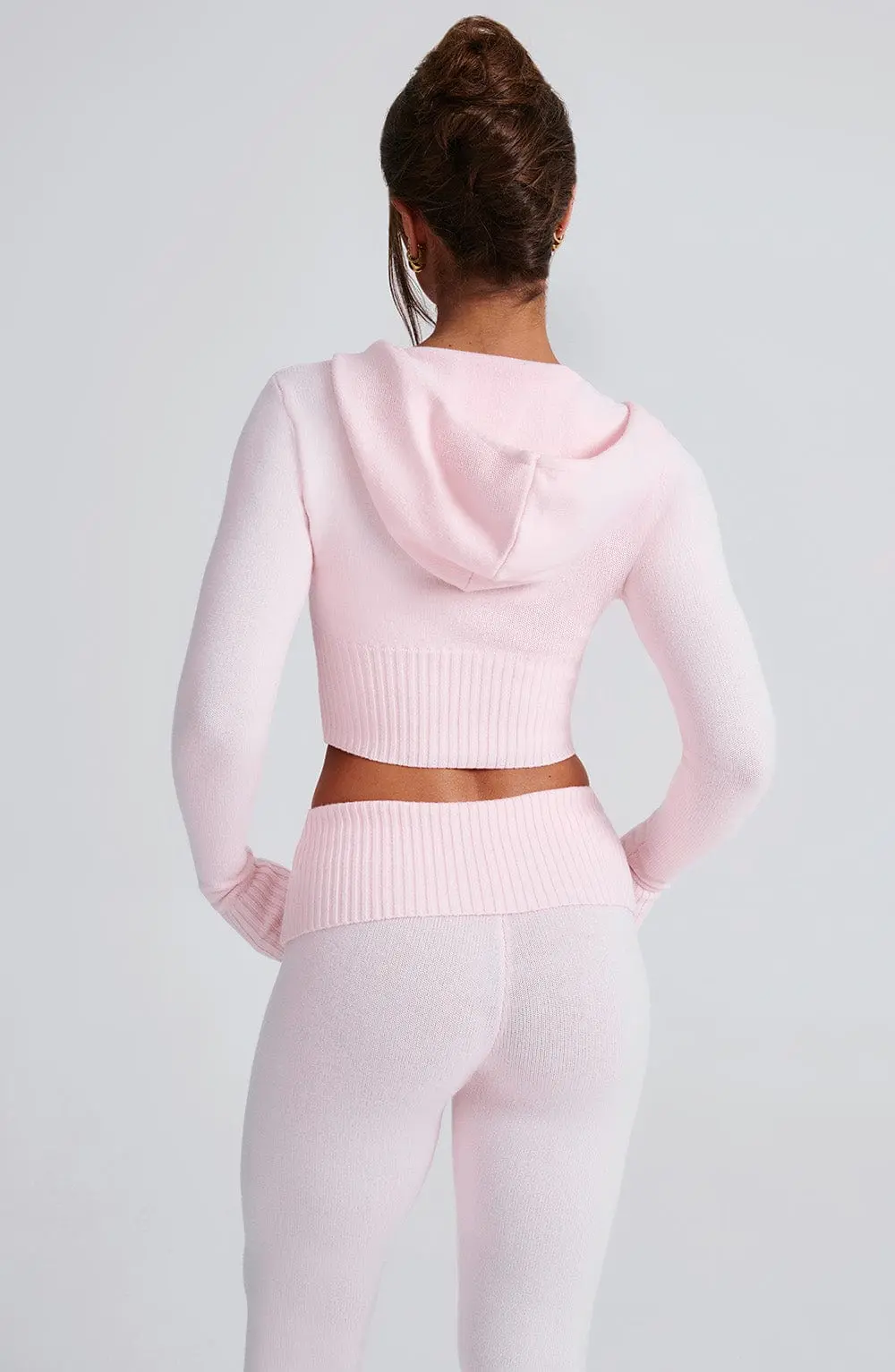Portia Knit Hoodie - Pink - Image 13